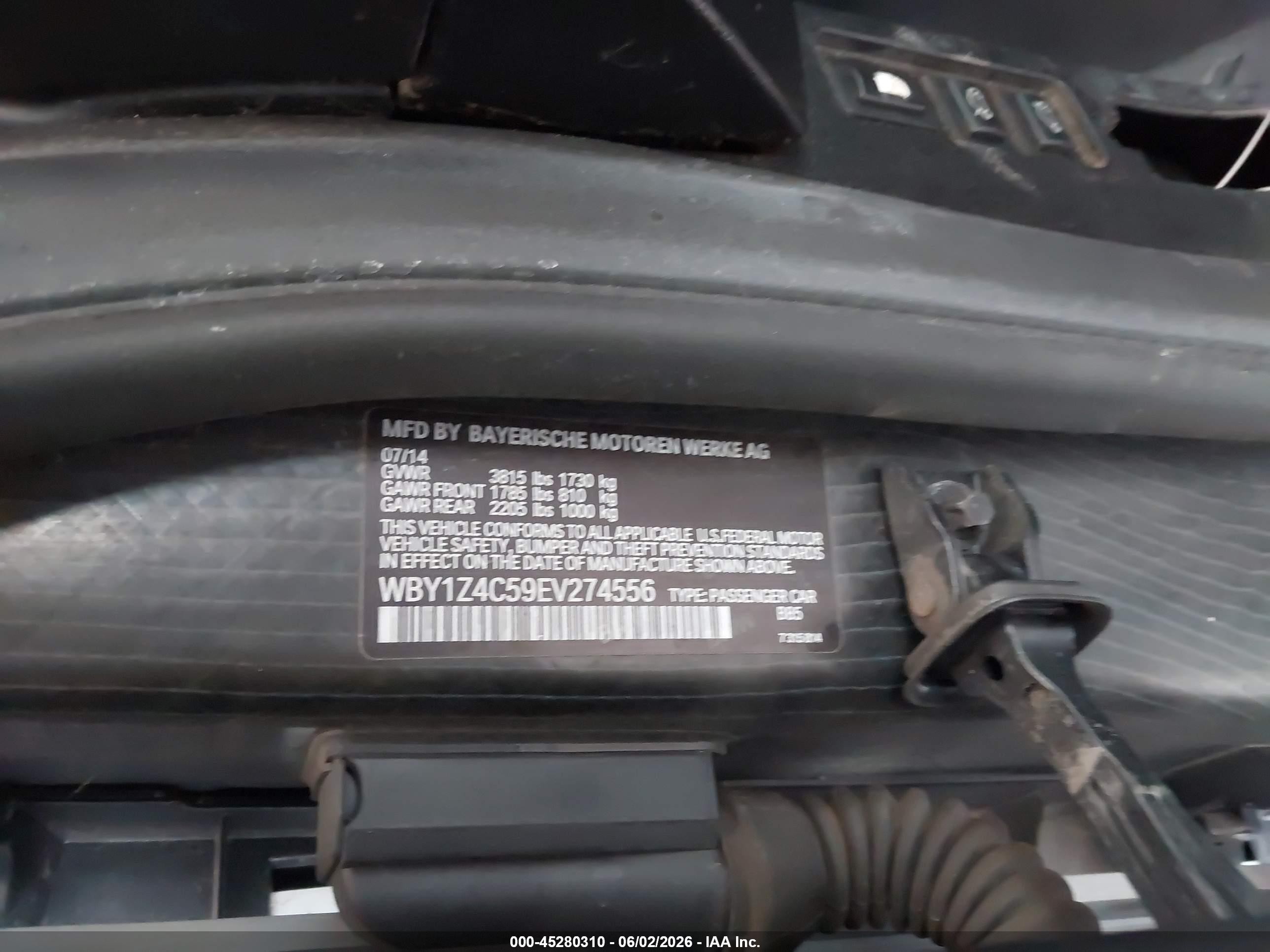 2014 Bmw I3 Base W/range Extender White vin: WBY1Z4C59EV274556