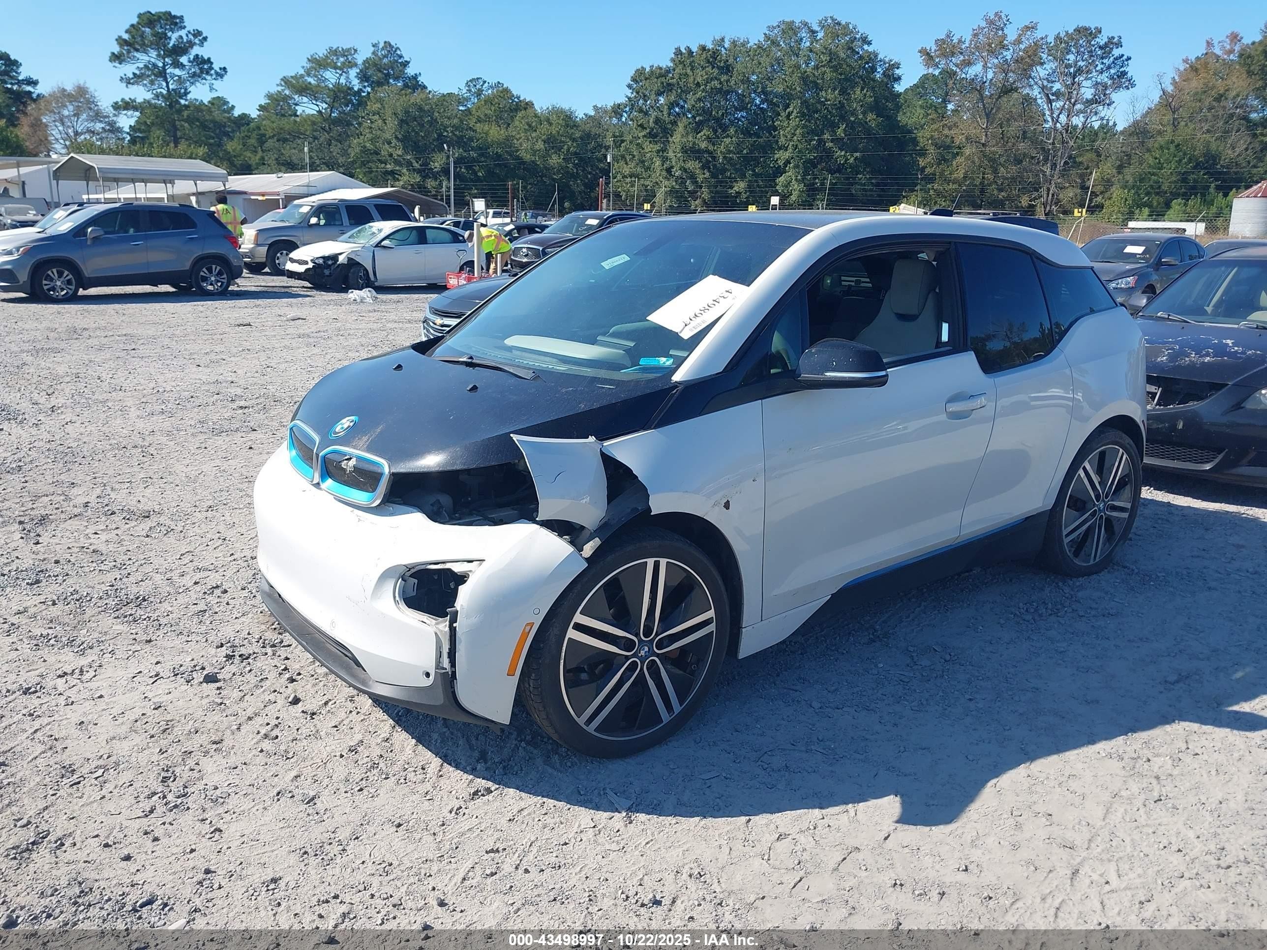 2015 Bmw I3 Base W/range Extender White vin: WBY1Z4C59FV504081