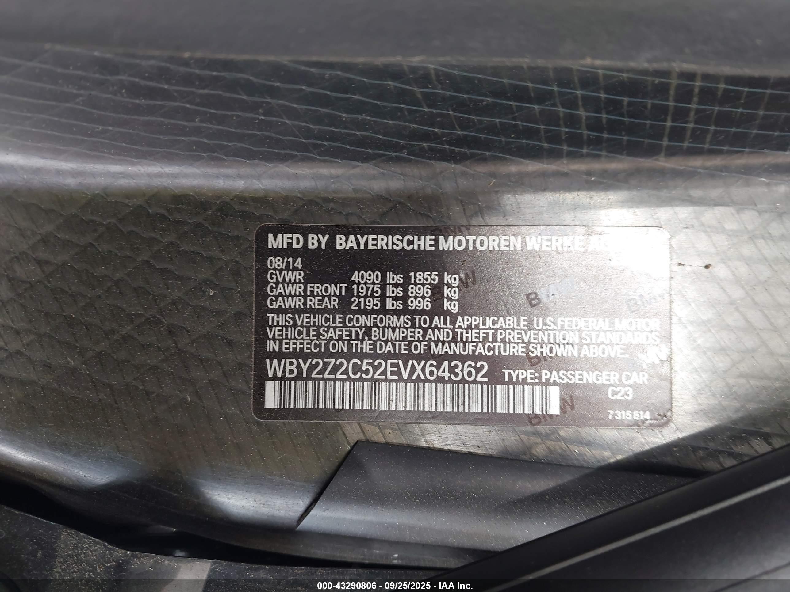 2014 Bmw I8   Black vin: WBY2Z2C52EVX64362