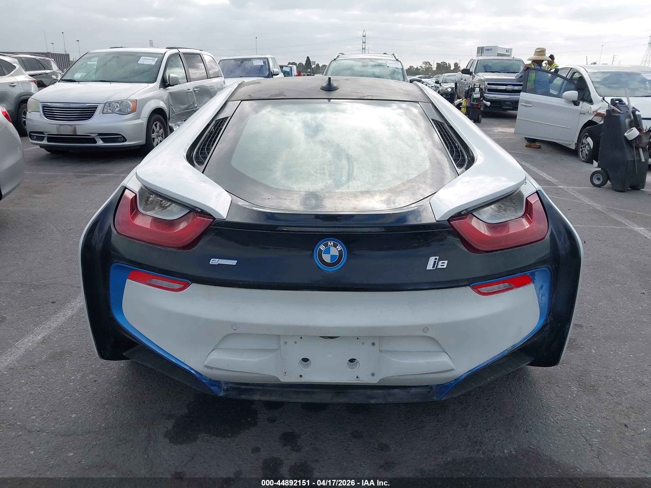 2014 Bmw I8 White vin: WBY2Z2C52EVX64376