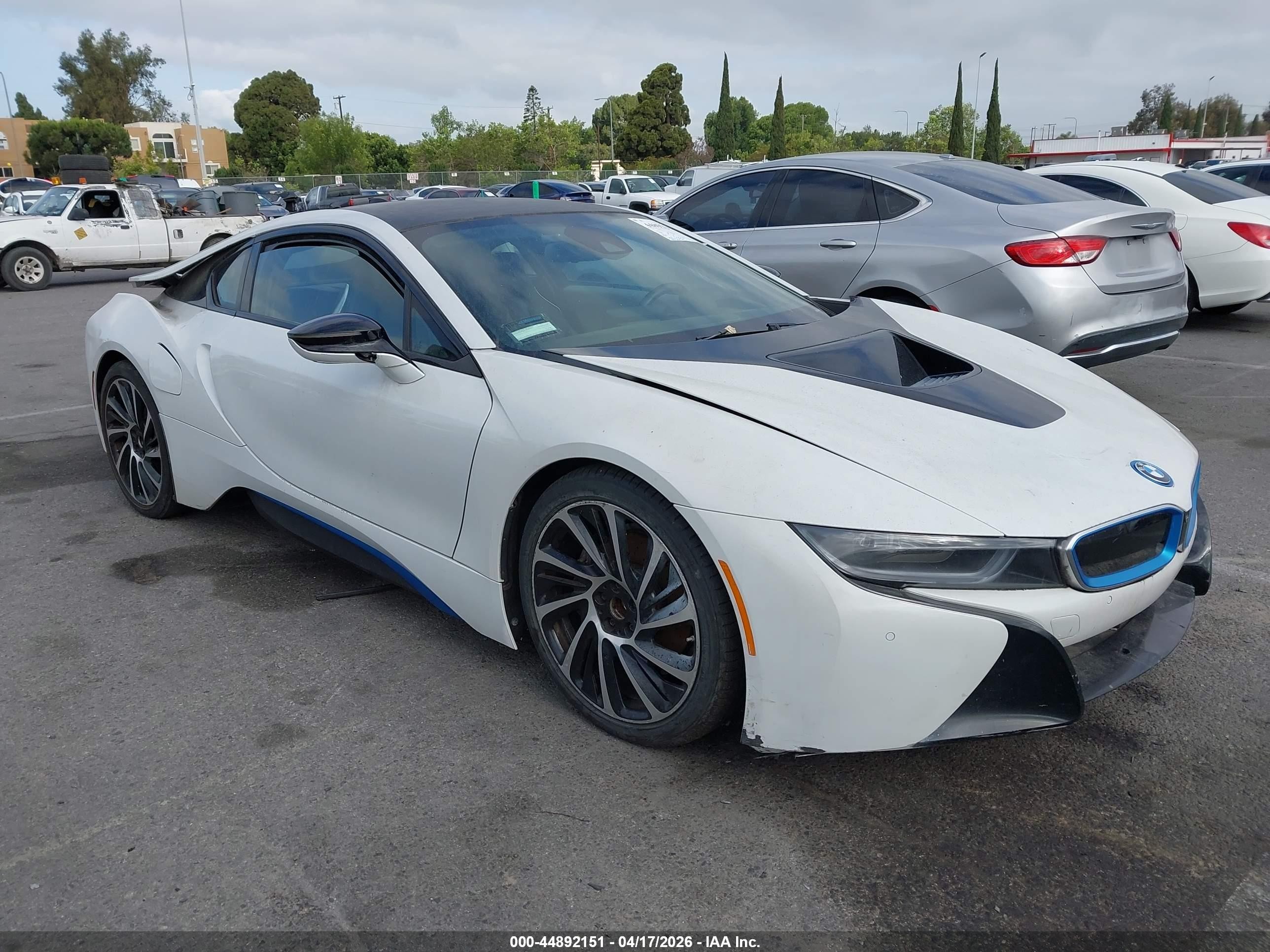 2014 Bmw I8 White vin: WBY2Z2C52EVX64376