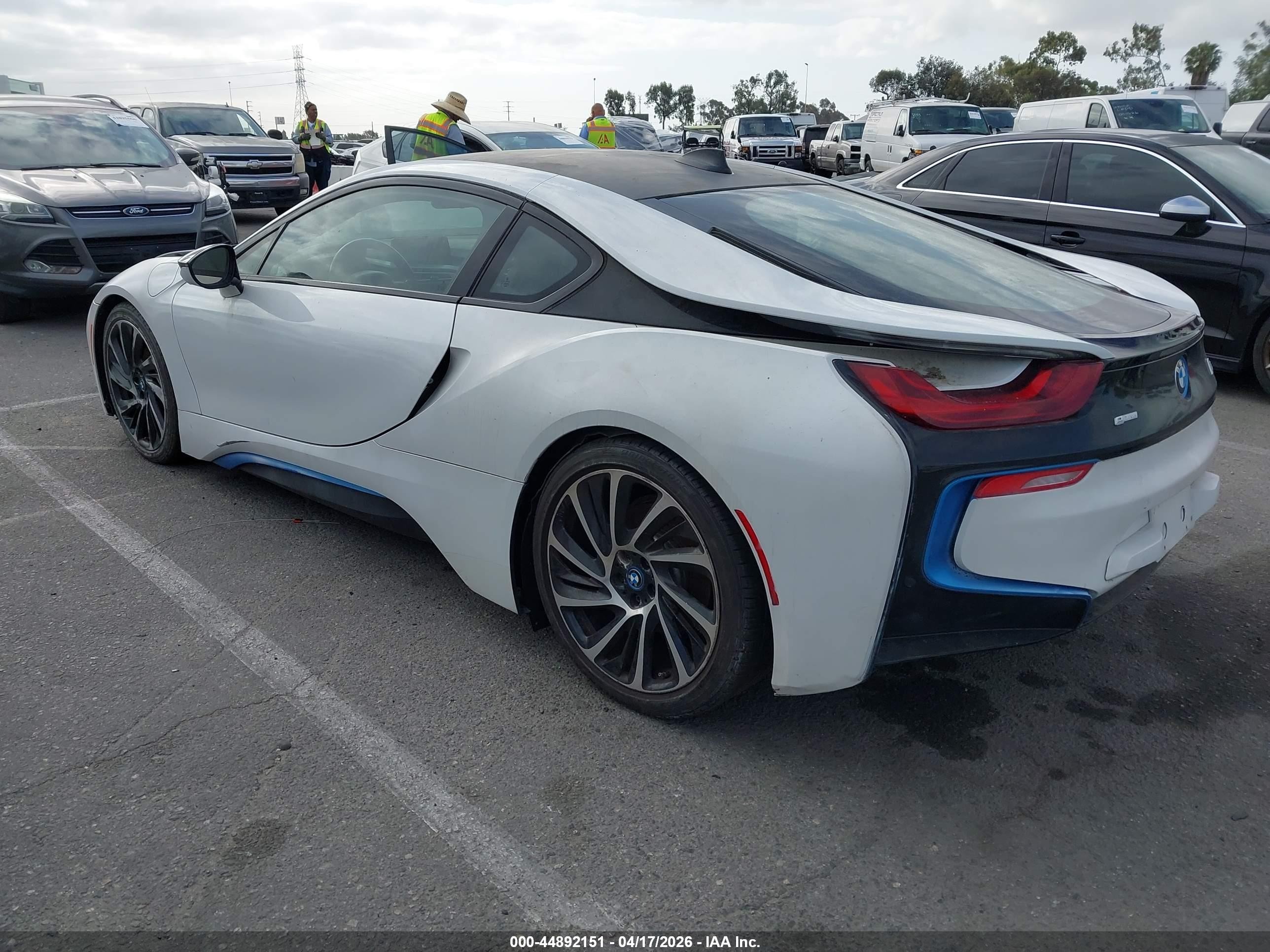 2014 Bmw I8 White vin: WBY2Z2C52EVX64376