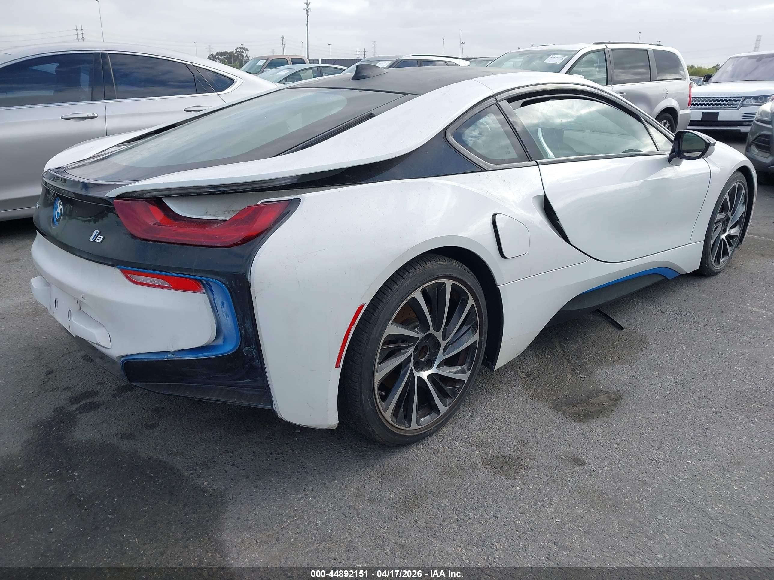 2014 Bmw I8 White vin: WBY2Z2C52EVX64376