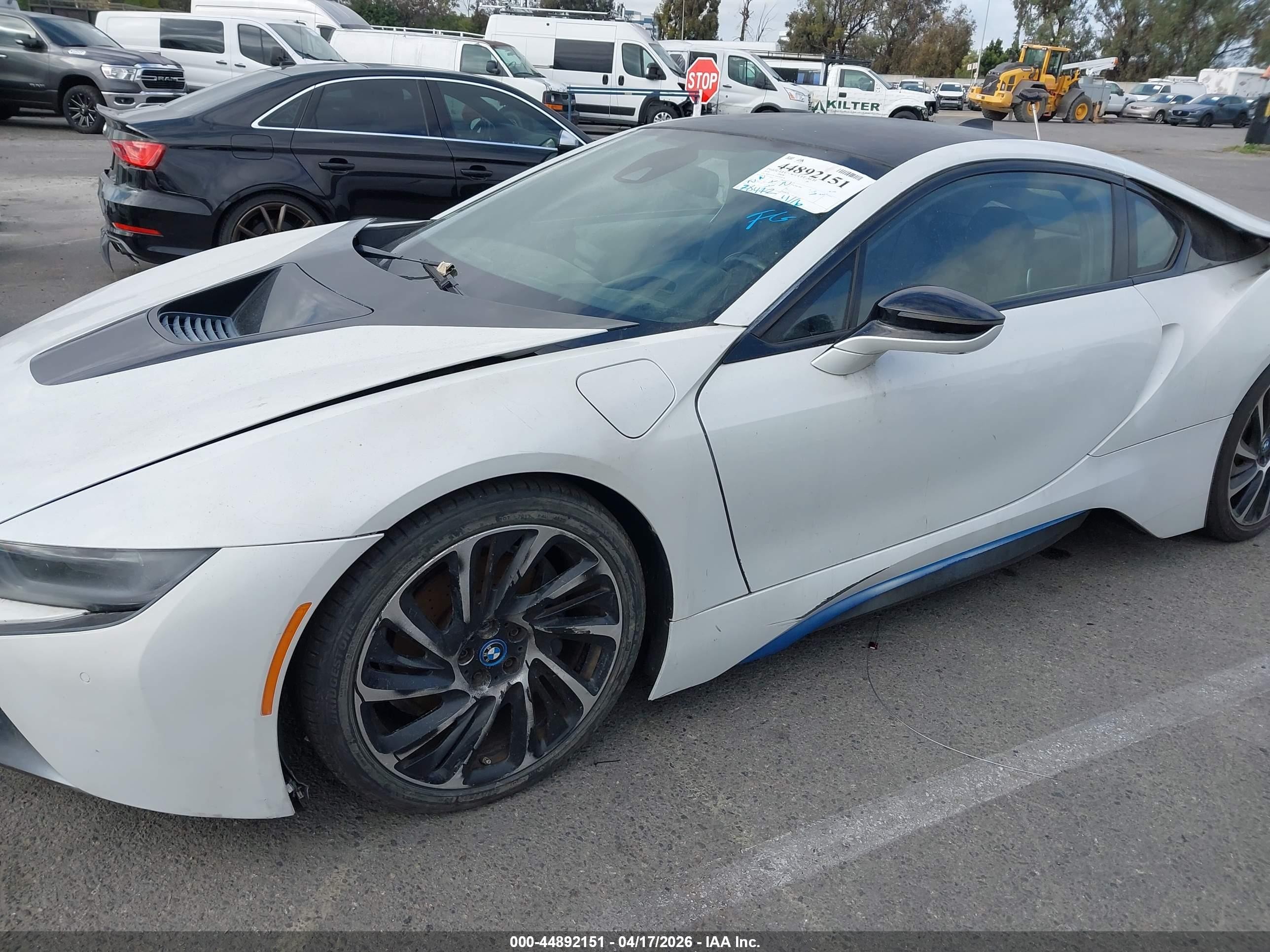 2014 Bmw I8 White vin: WBY2Z2C52EVX64376