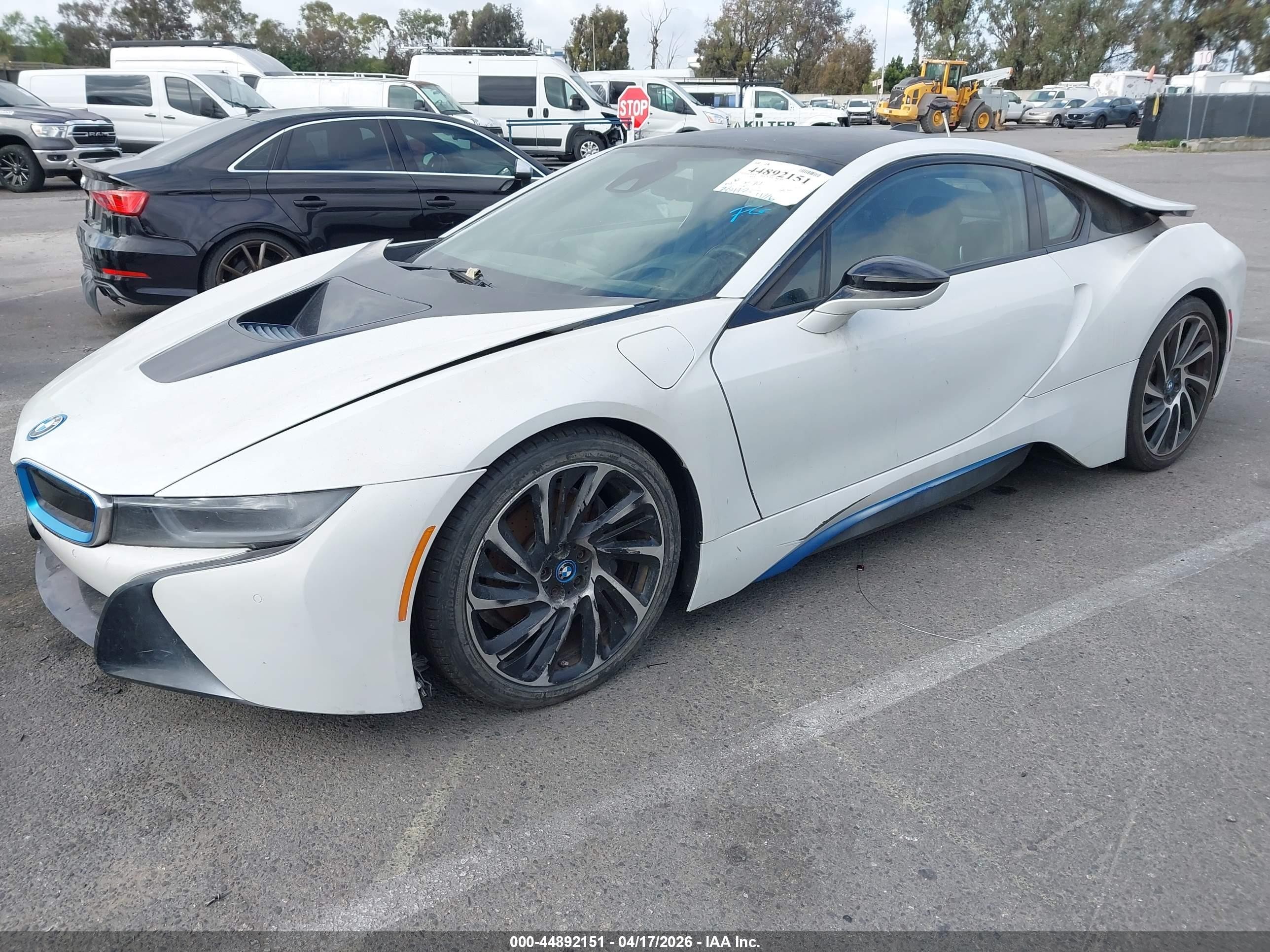 2014 Bmw I8 White vin: WBY2Z2C52EVX64376