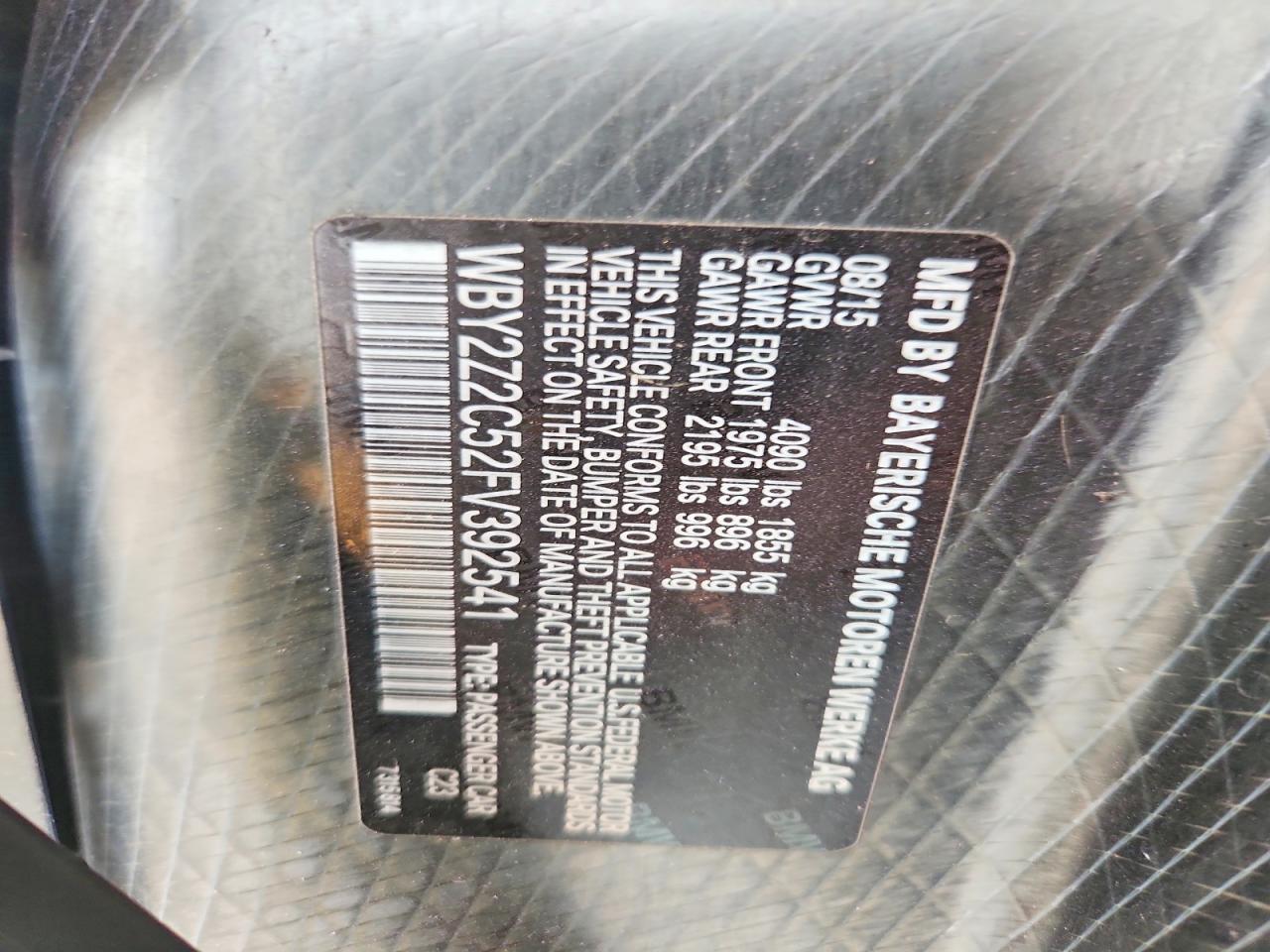 2015 Bmw I8 Gray vin: WBY2Z2C52FV392541