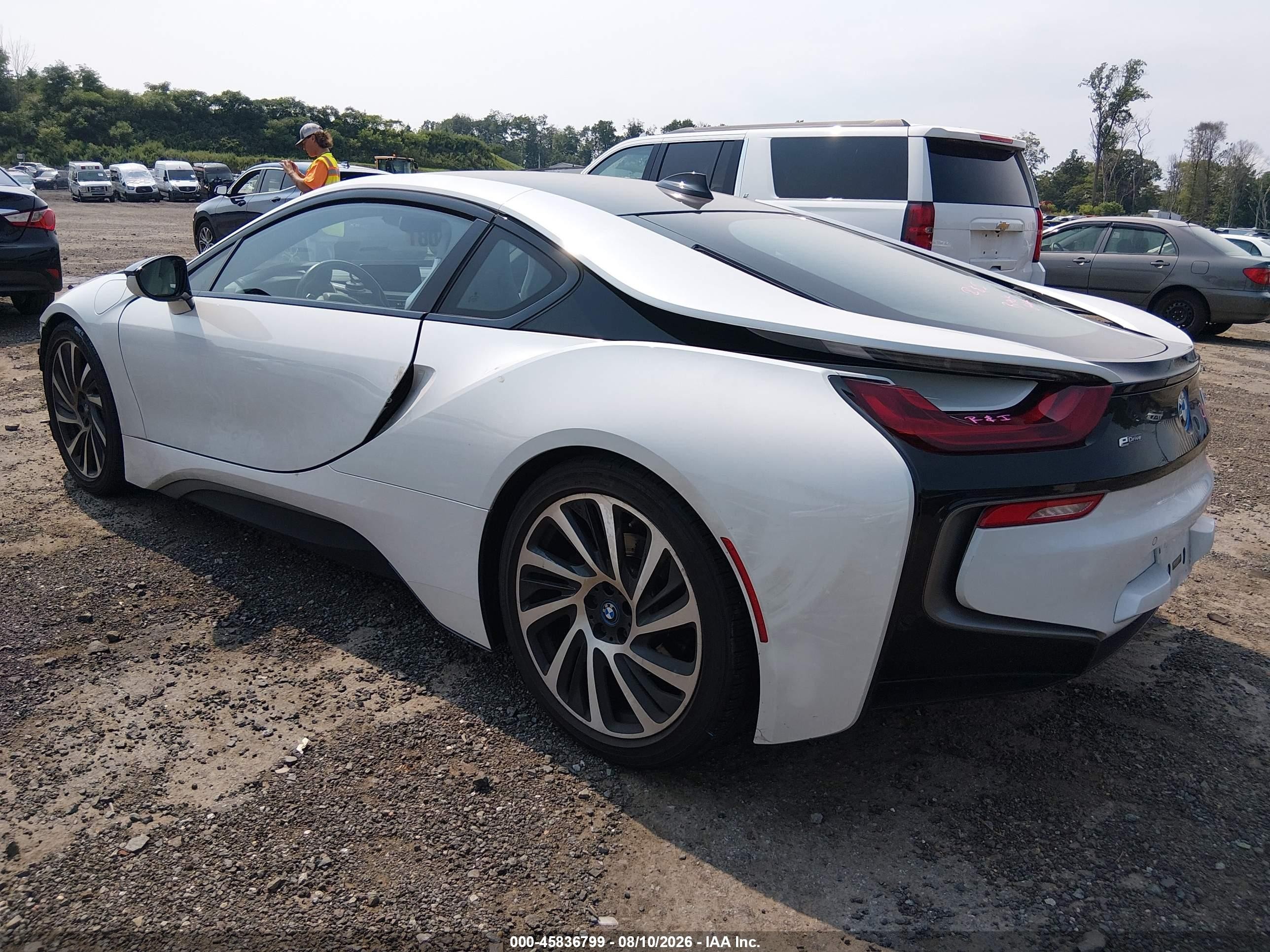 2015 Bmw I8 White vin: WBY2Z2C55FV674222