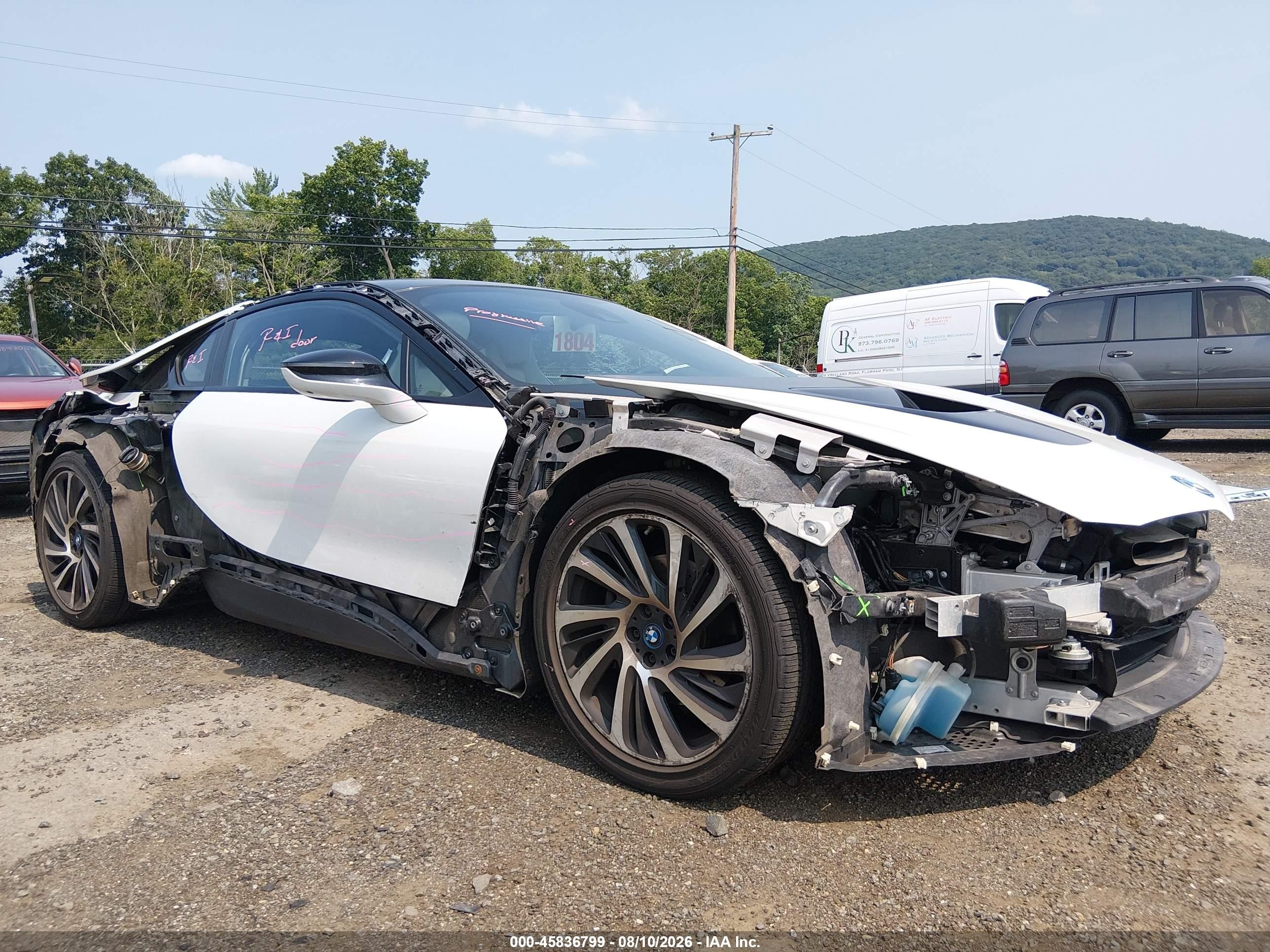2015 Bmw I8 White vin: WBY2Z2C55FV674222
