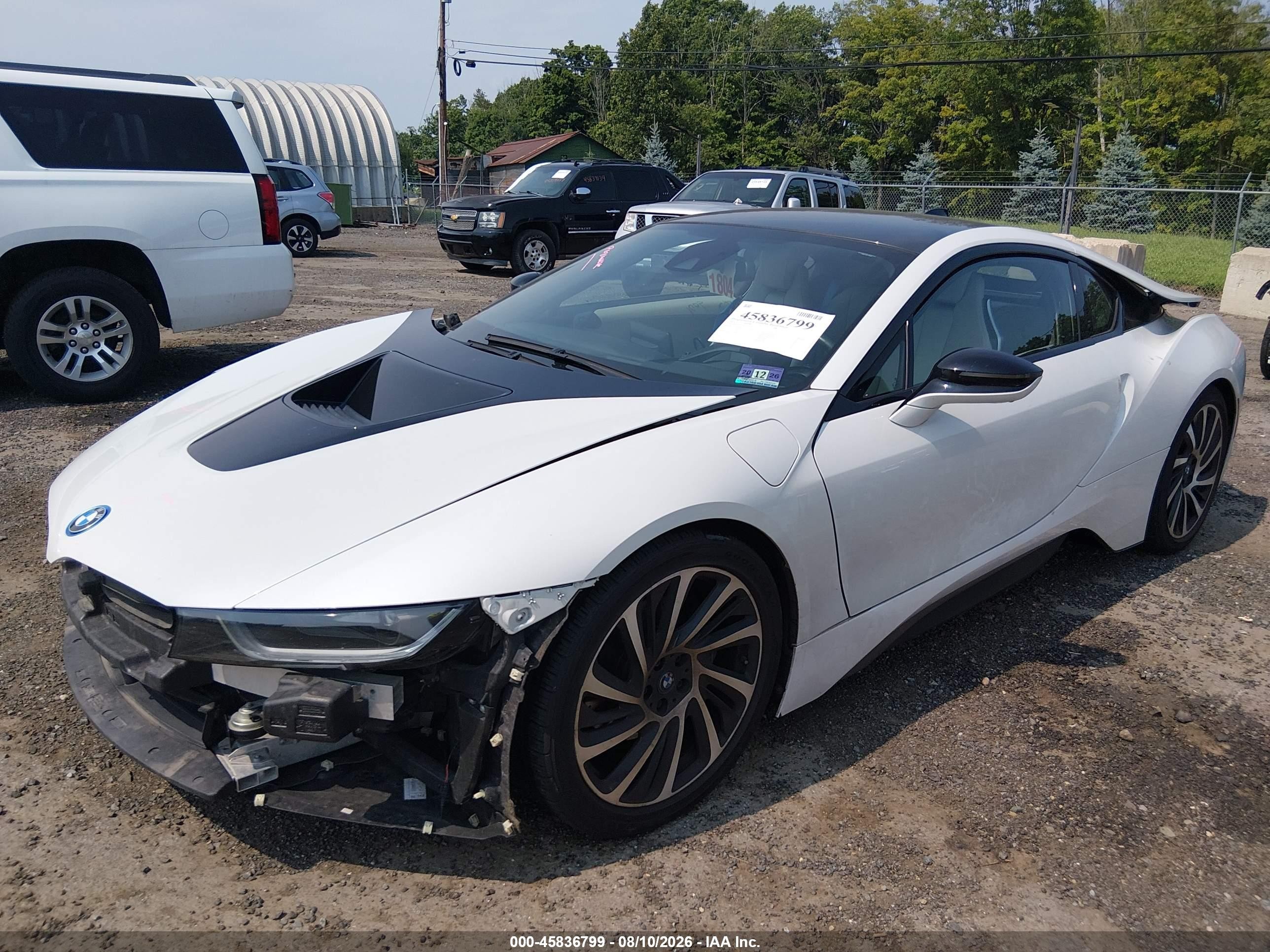 2015 Bmw I8 White vin: WBY2Z2C55FV674222