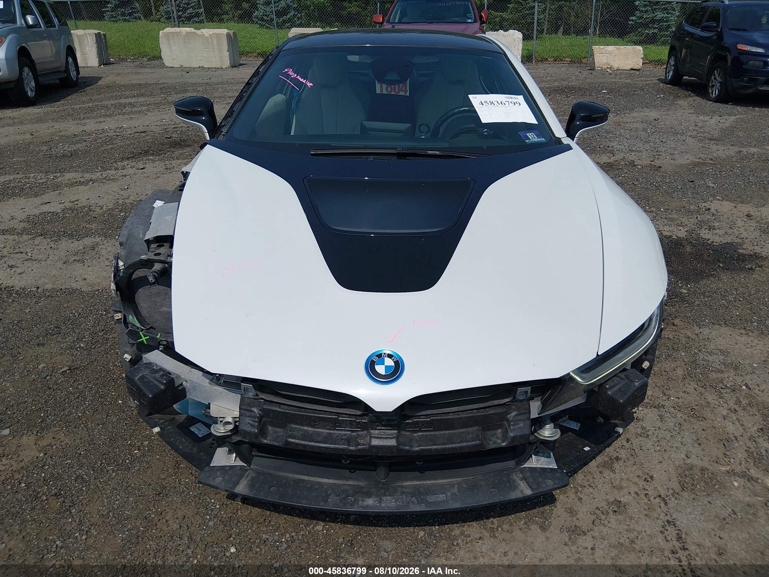 2015 Bmw I8 White vin: WBY2Z2C55FV674222