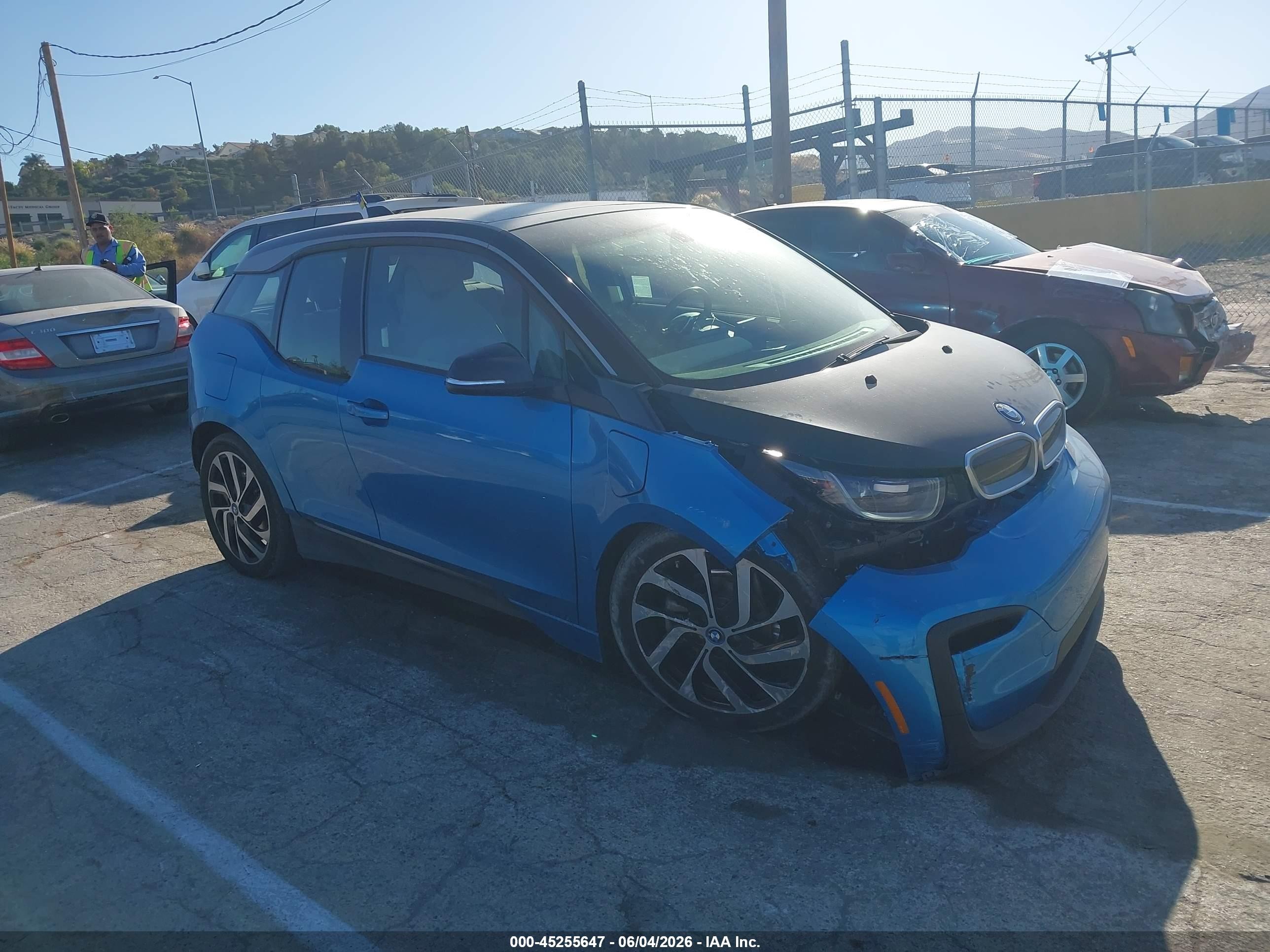 2018 Bmw I3 94ah W/range Extender Blue vin: WBY7Z4C55JVD97083