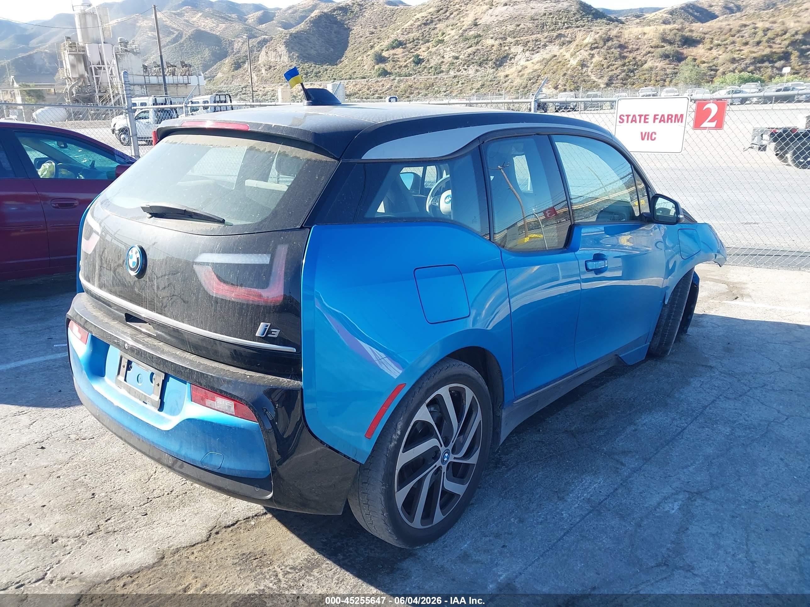 2018 Bmw I3 94ah W/range Extender Blue vin: WBY7Z4C55JVD97083
