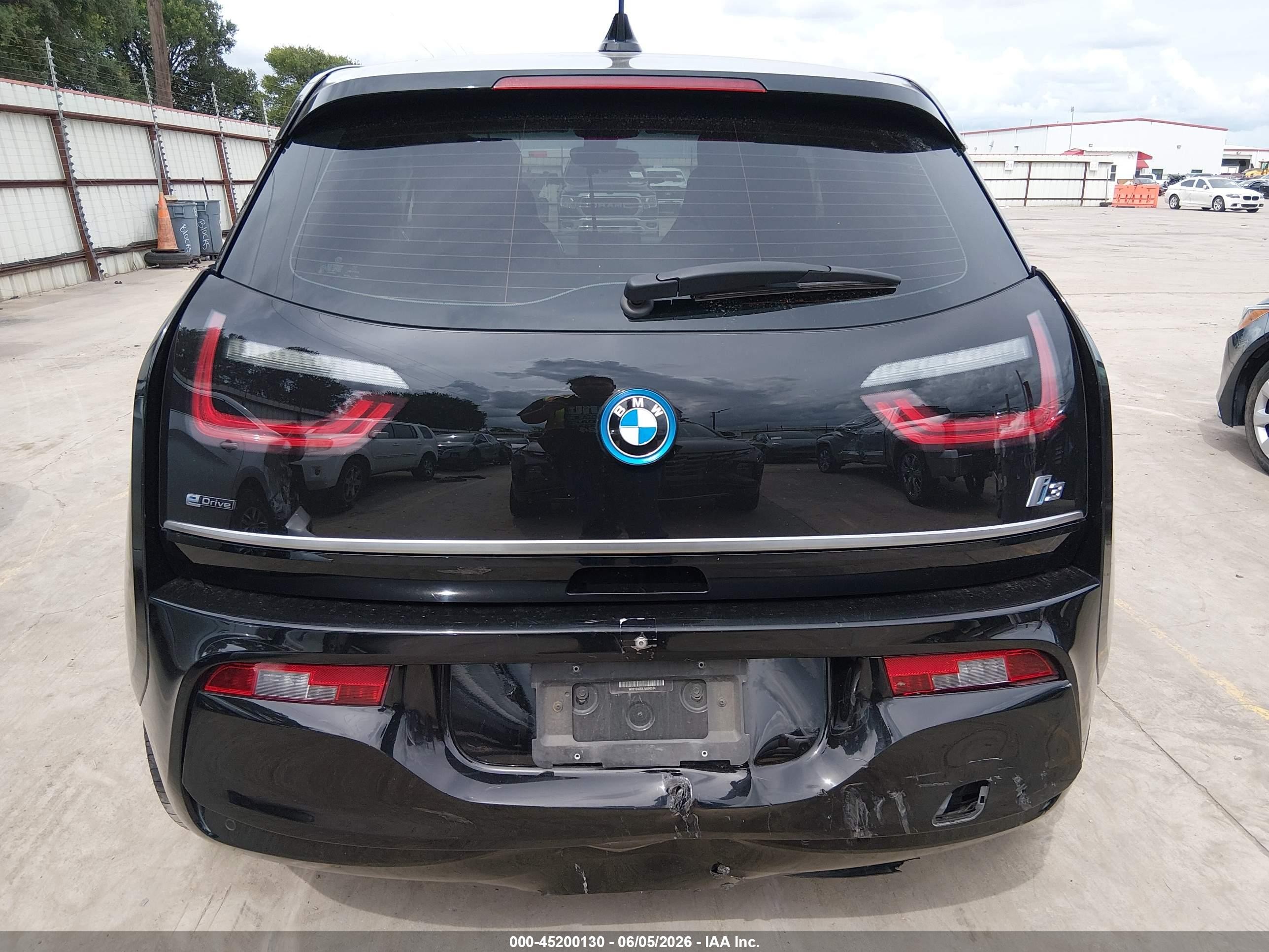 2018 Bmw I3 94ah W/range Extender Black vin: WBY7Z4C57JVD96534