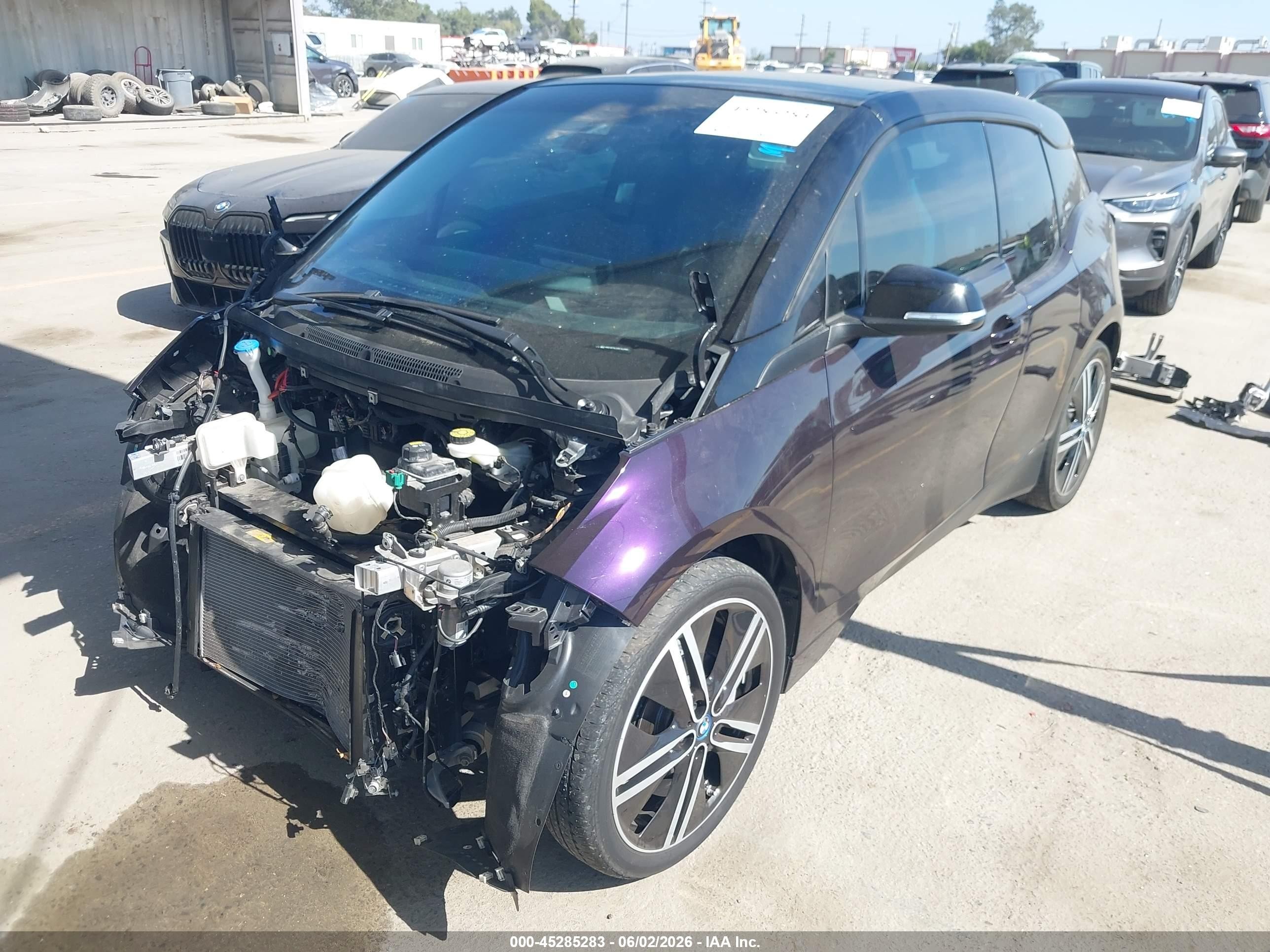 2019 Bmw I3 120ah W/range Extender Фиолетовый vin: WBY8P4C5XK7E24861