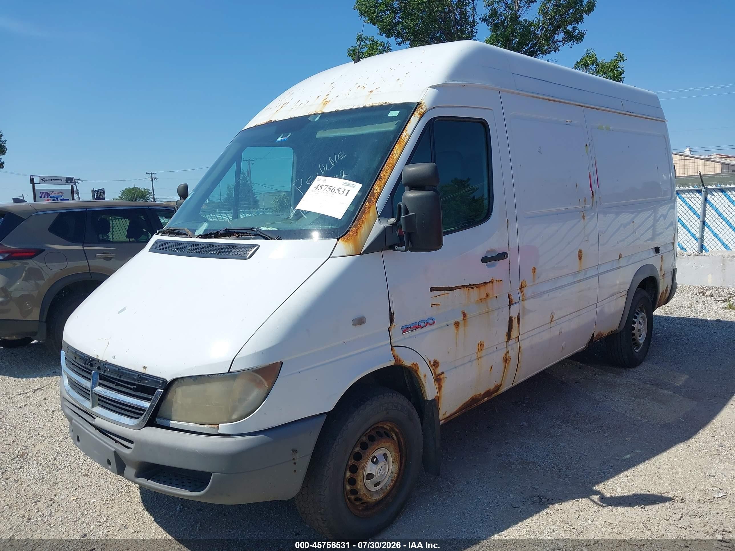 2006 Dodge Sprinter Van 2500 Shc White vin: WD0PD644565965975
