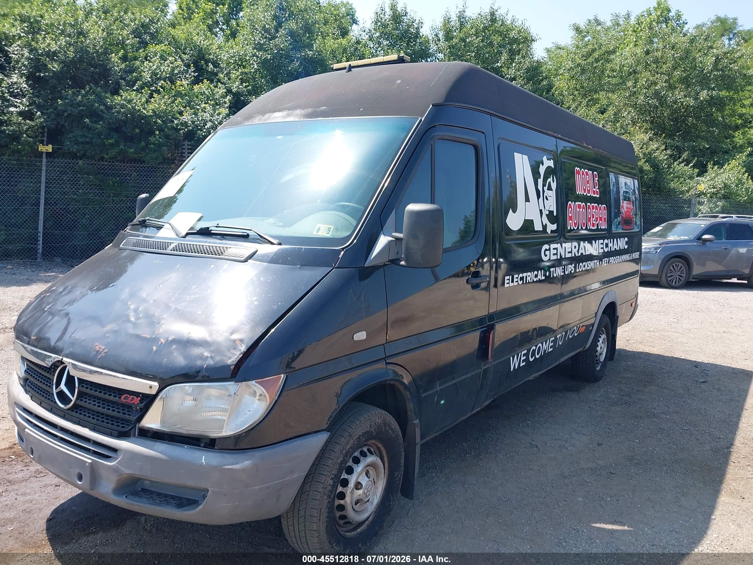 2006 Dodge Sprinter Van 2500 Shc Black vin: WD0PD744765888175