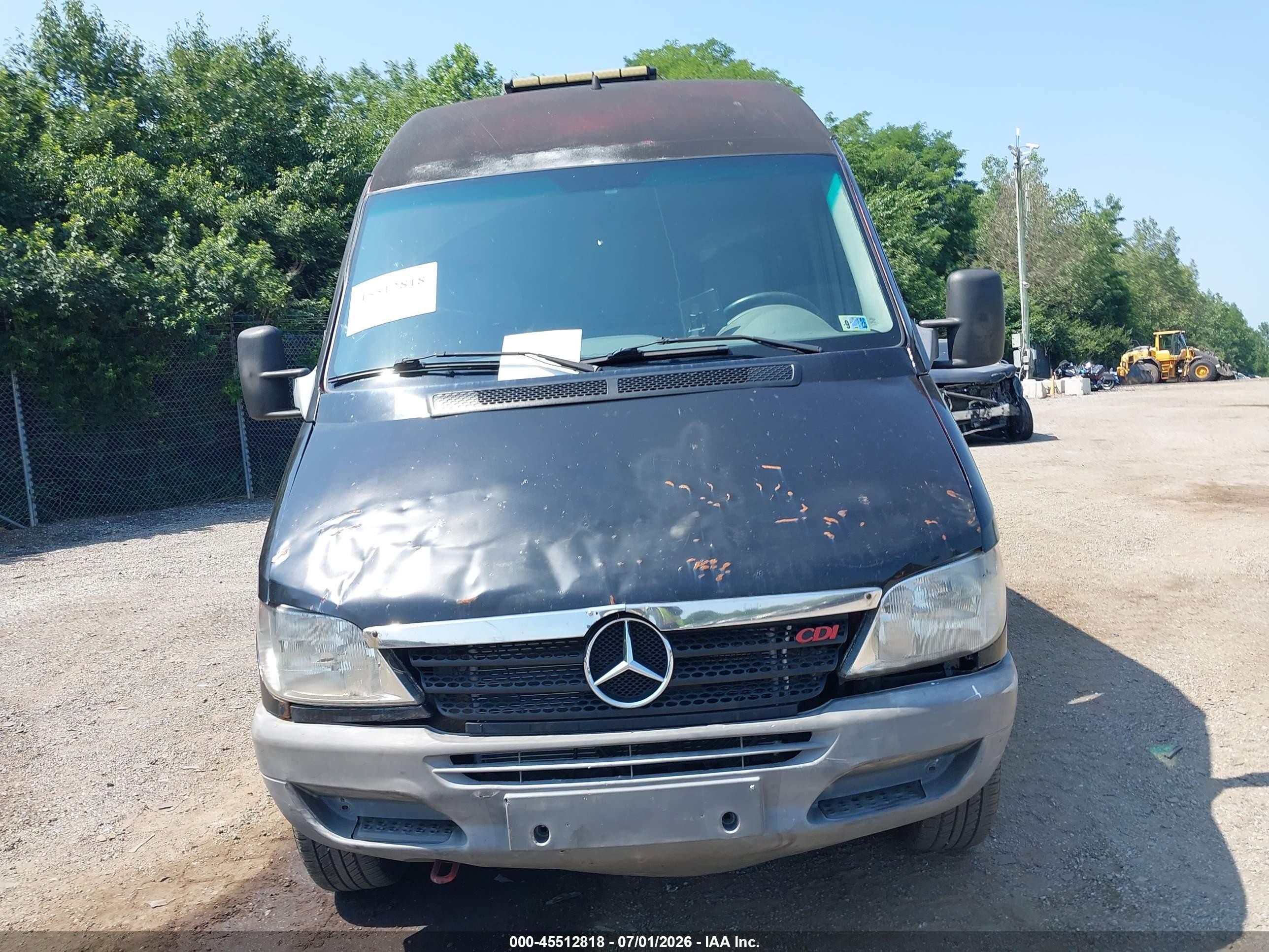 2006 Dodge Sprinter Van 2500 Shc Black vin: WD0PD744765888175