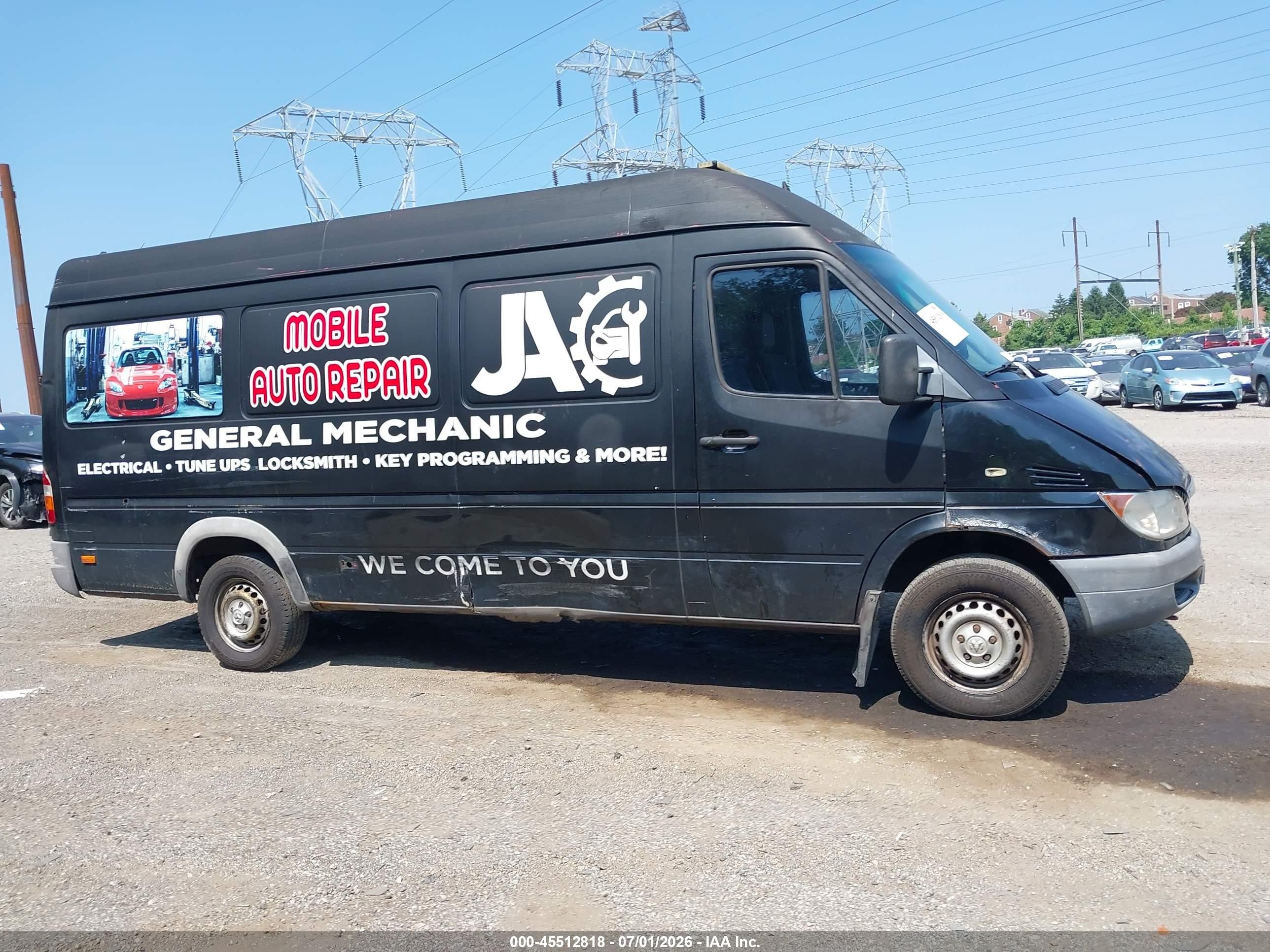 2006 Dodge Sprinter Van 2500 Shc Black vin: WD0PD744765888175