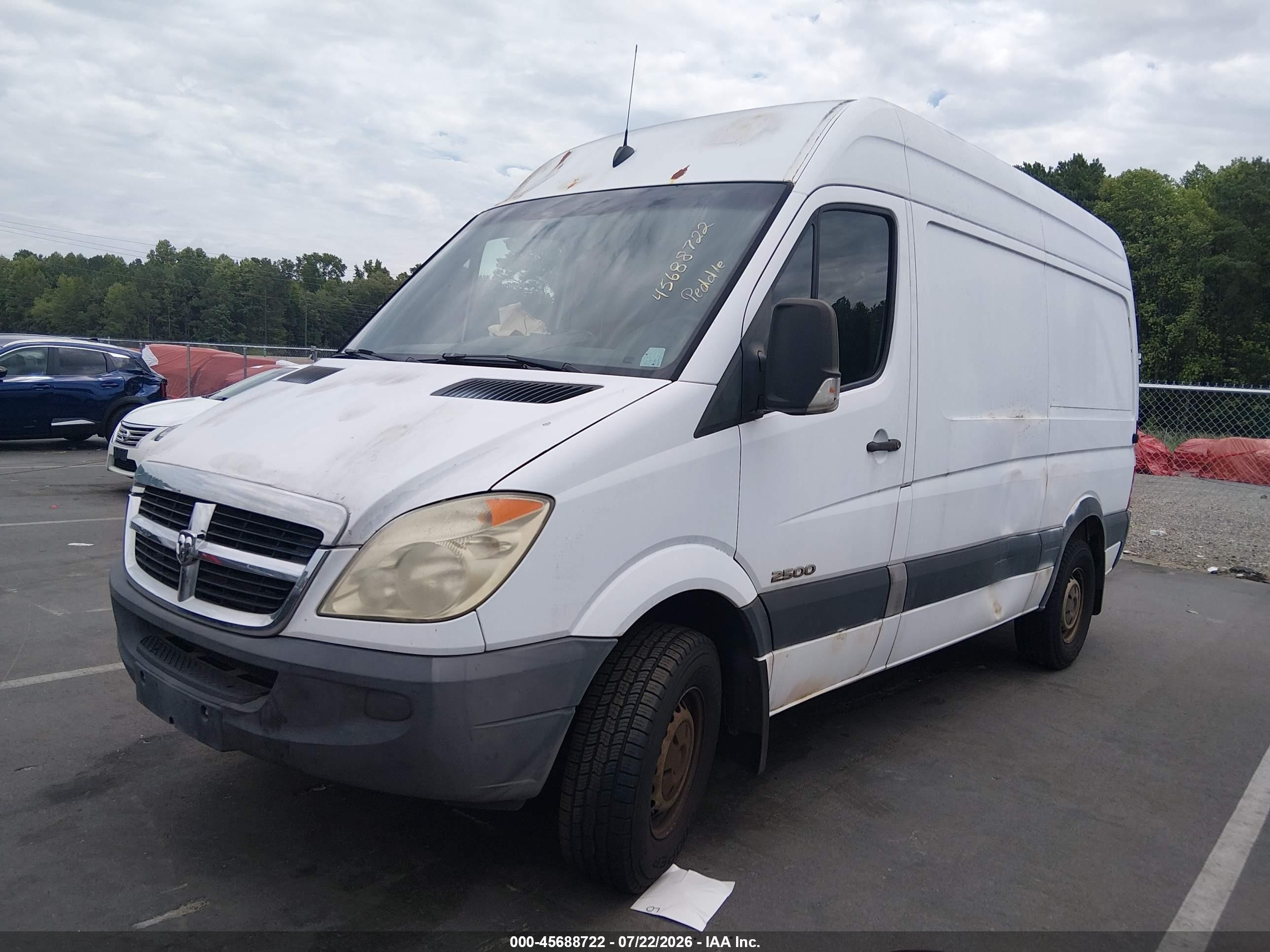 2007 Dodge Sprinter Van 2500   White vin: WD0PE745875208968