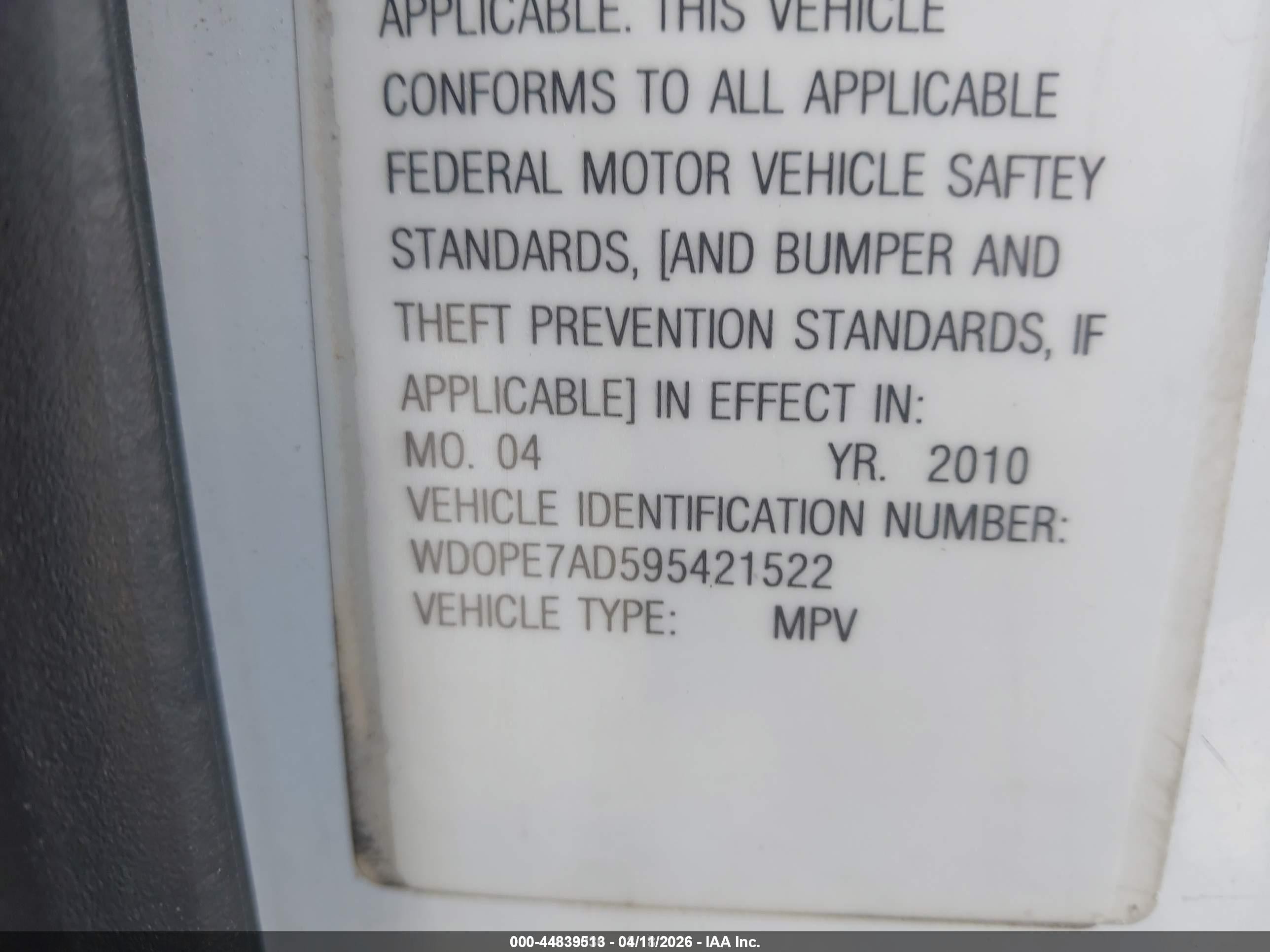 2009 Dodge Sprinter 2500 White vin: WD0PE7AD595421522