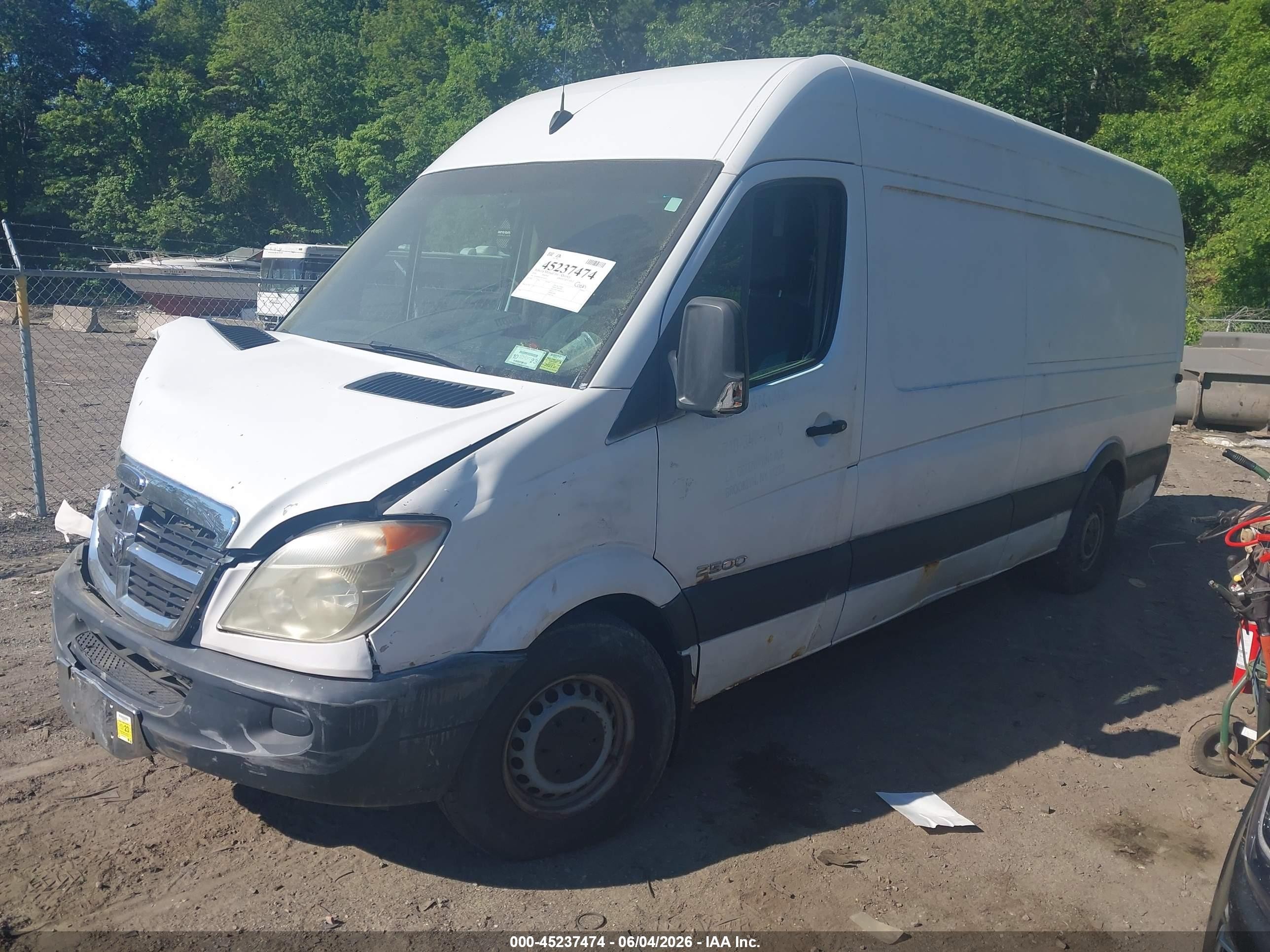 2008 Dodge Sprinter Van 2500 High Roof Белый vin: WD0PE845385262914
