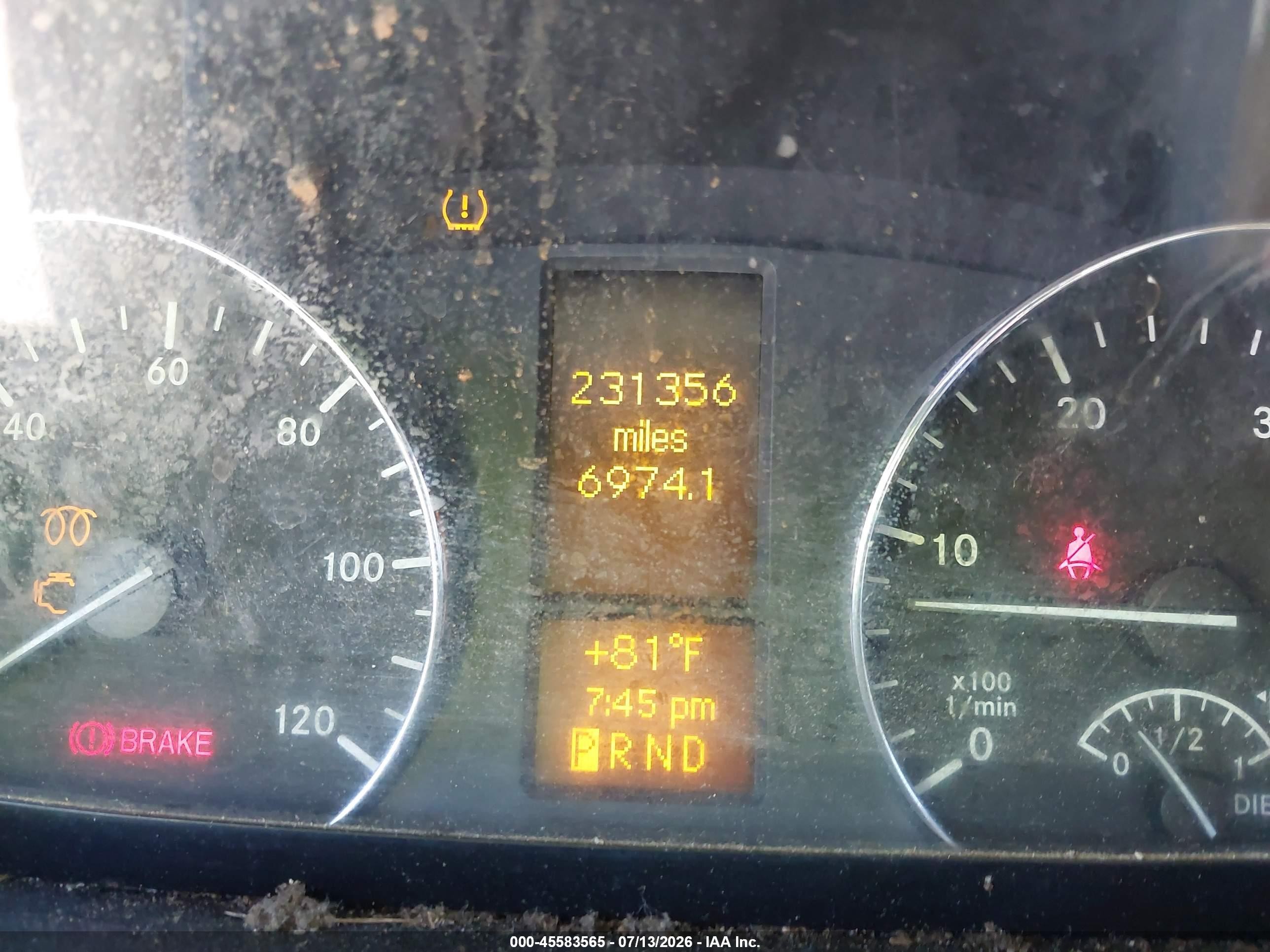 2007 Dodge Sprinter Van 2500 High Roof Красный vin: WD0PE845675196485