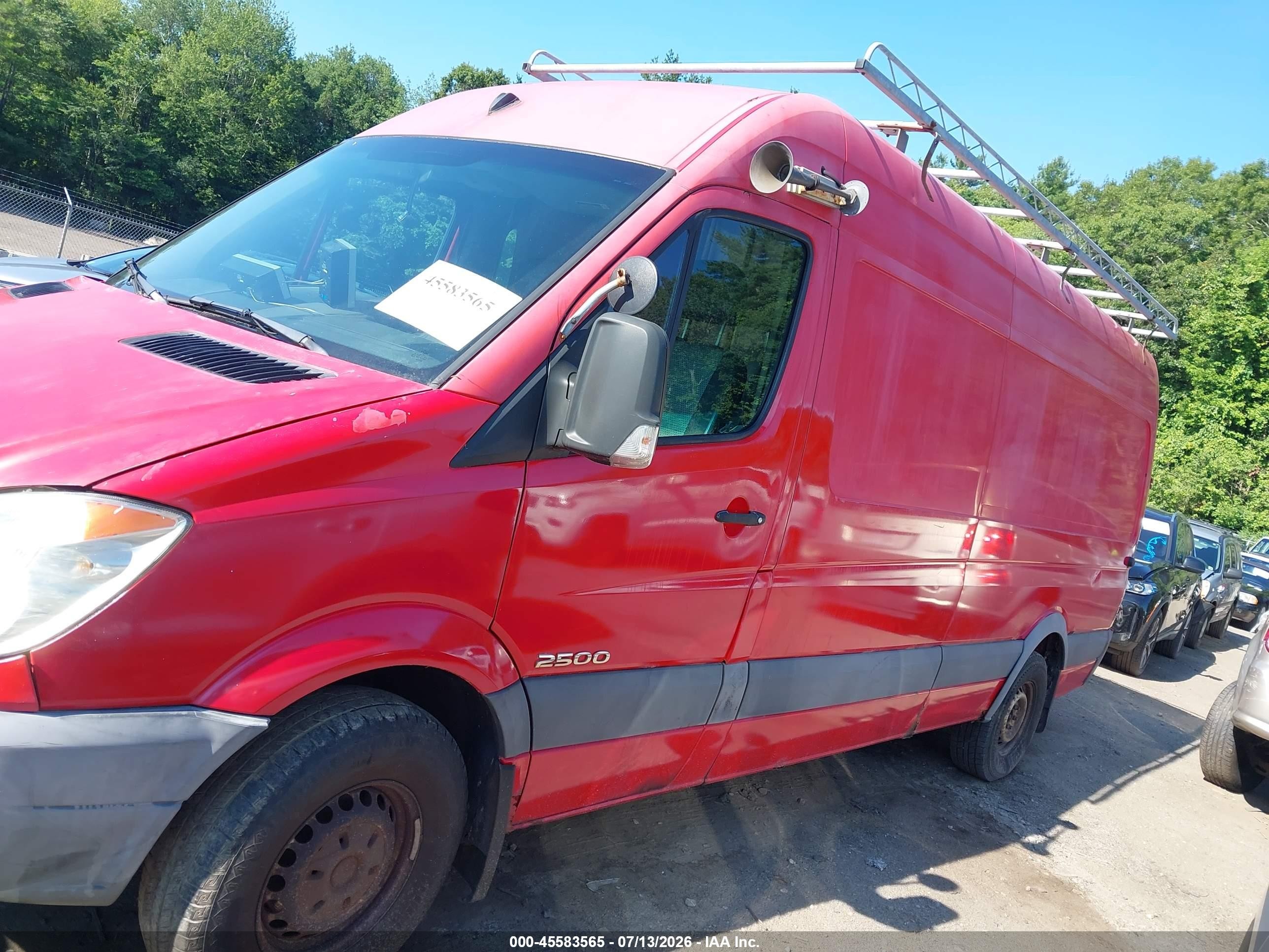 2007 Dodge Sprinter Van 2500 High Roof Красный vin: WD0PE845675196485