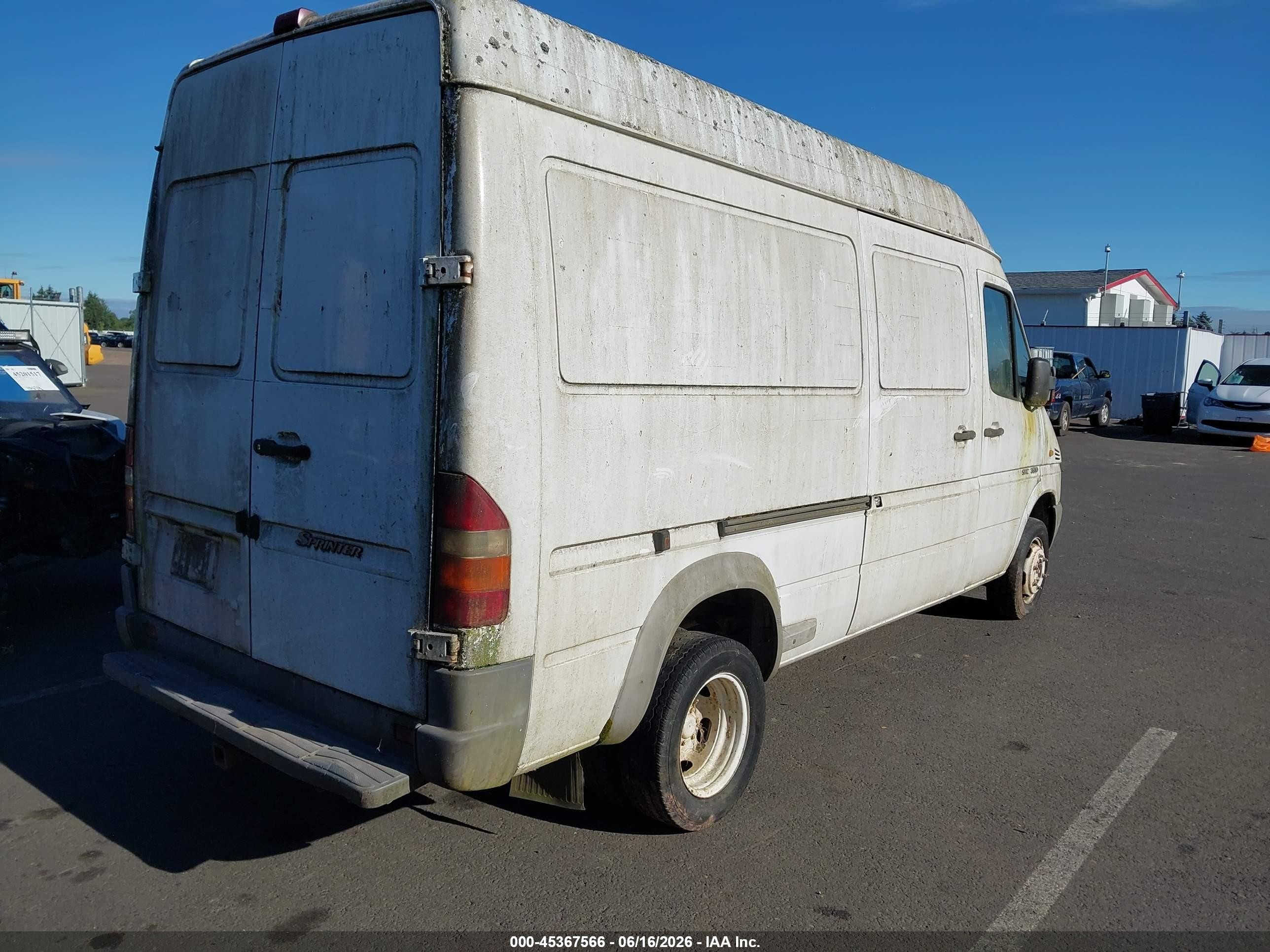 2004 Dodge Sprinter Van 3500   Белый vin: WD2PD443345586103