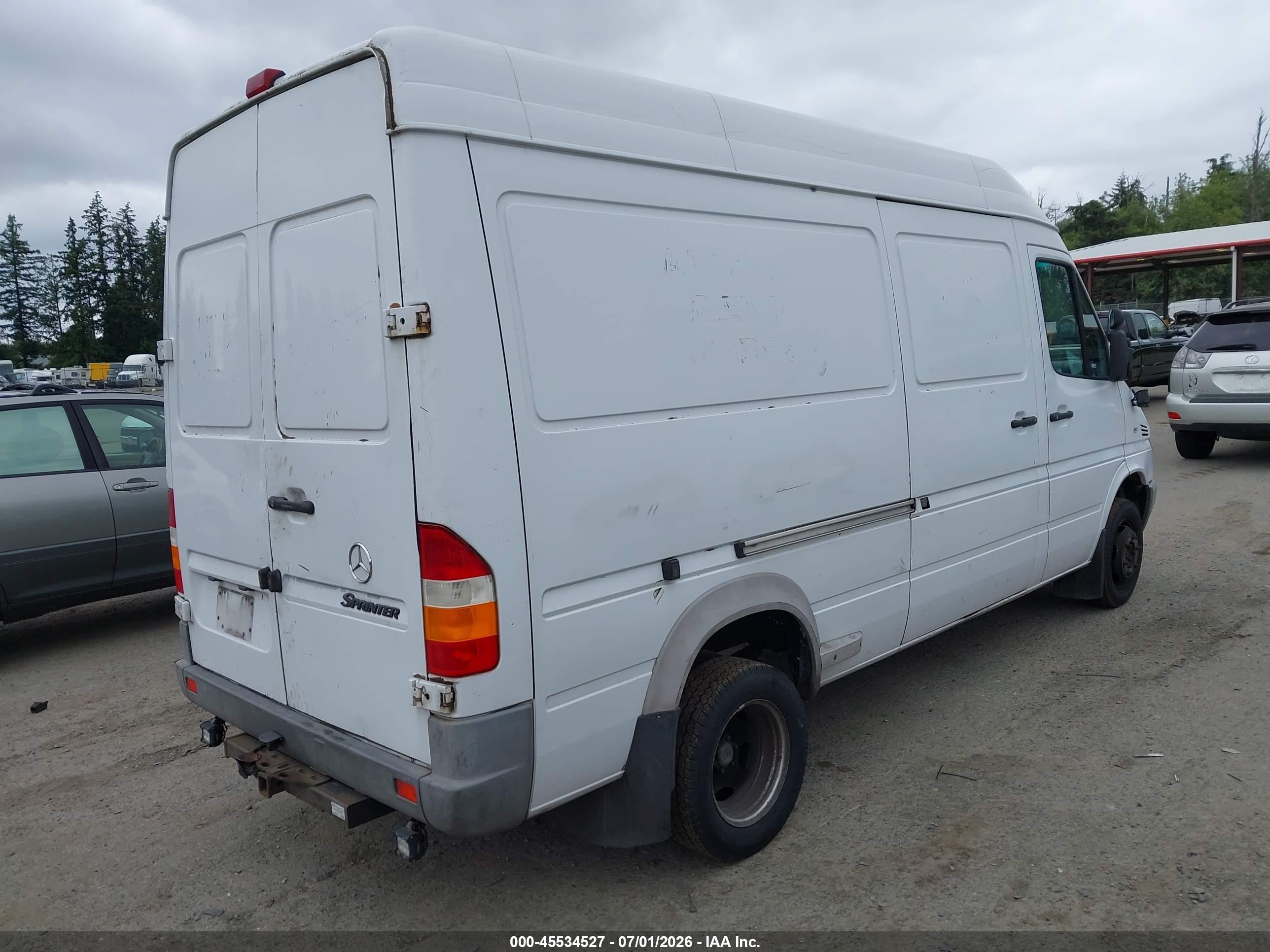 2004 Dodge Sprinter Van 3500 High Roof White vin: WD2PD444845651455