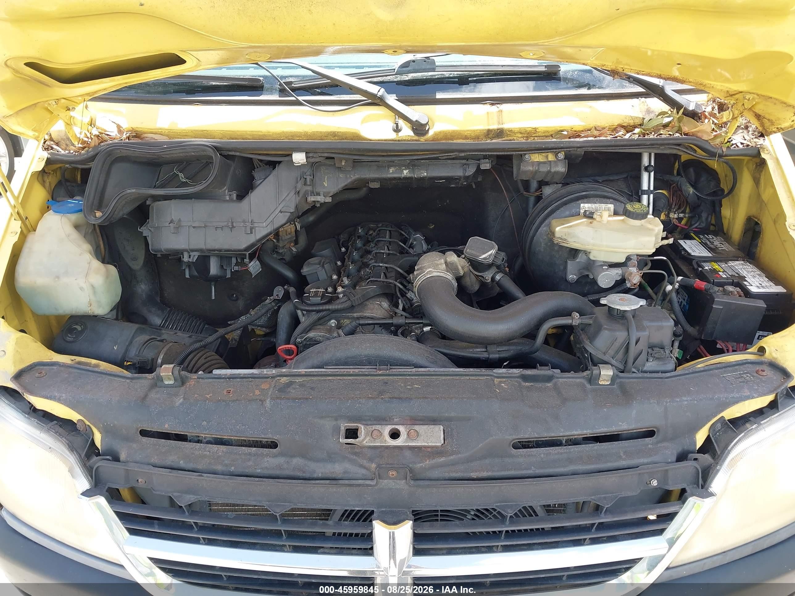 2004 Dodge Sprinter Van 3500 High Roof Yellow vin: WD2PD544945611083