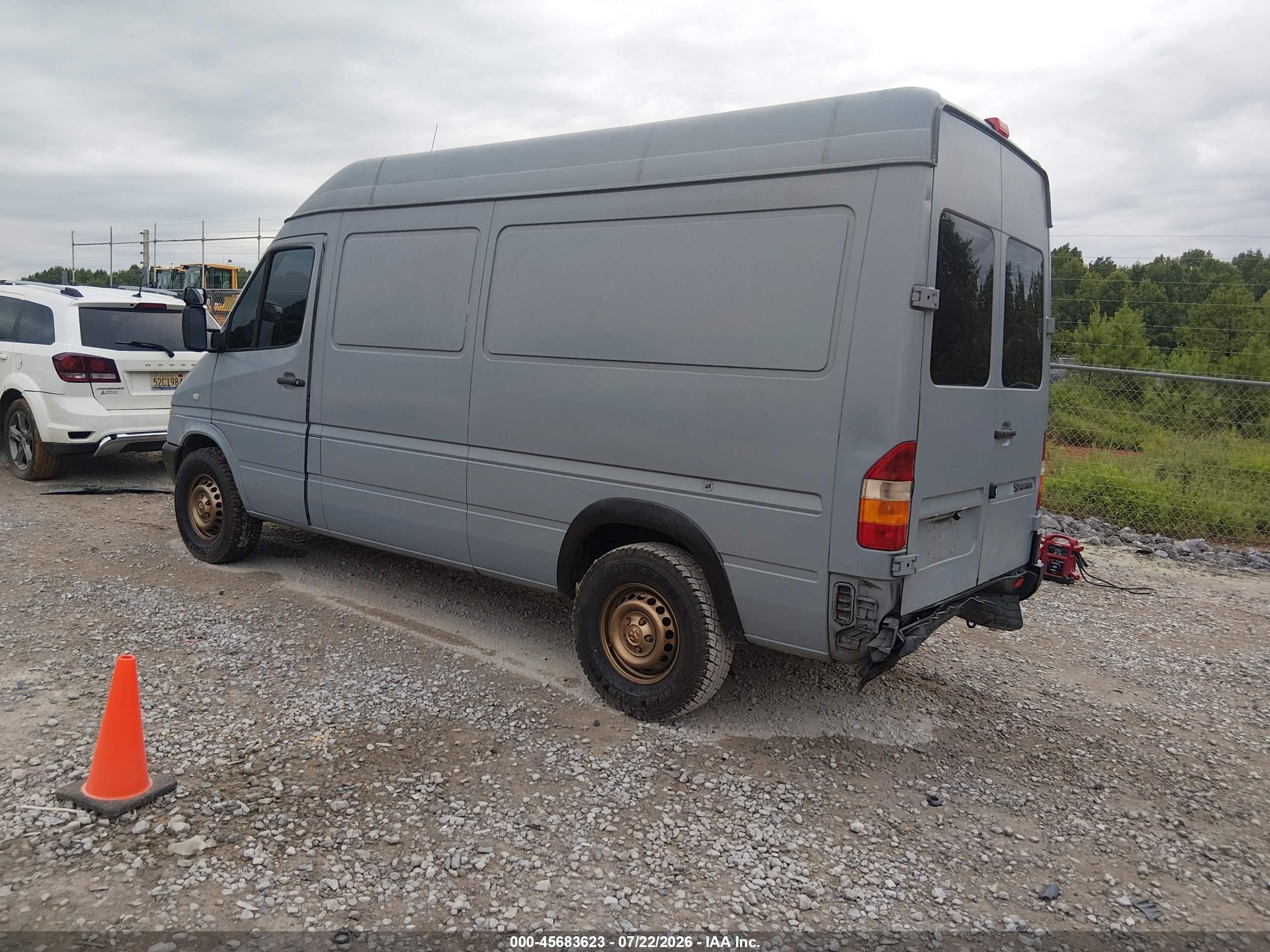 2004 Dodge Sprinter Van 2500 High Roof Gray vin: WD2PD644045685353