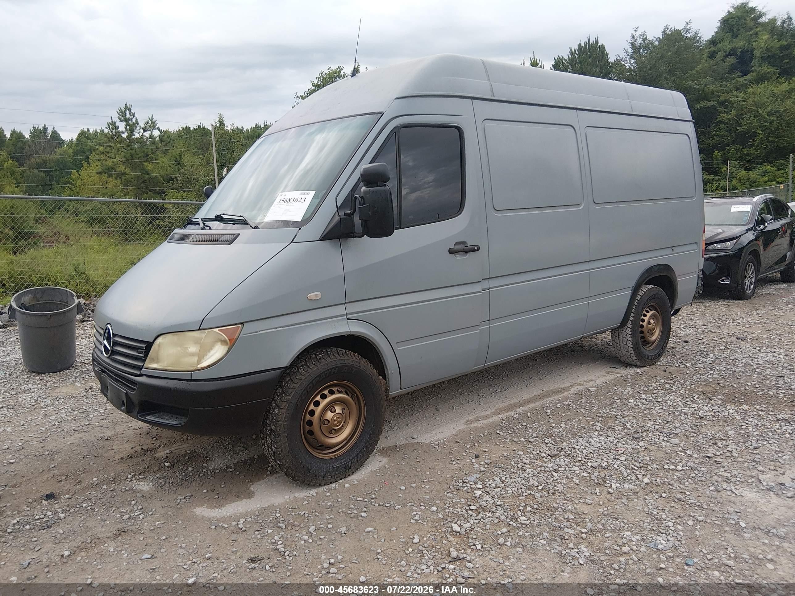 2004 Dodge Sprinter Van 2500 High Roof Gray vin: WD2PD644045685353