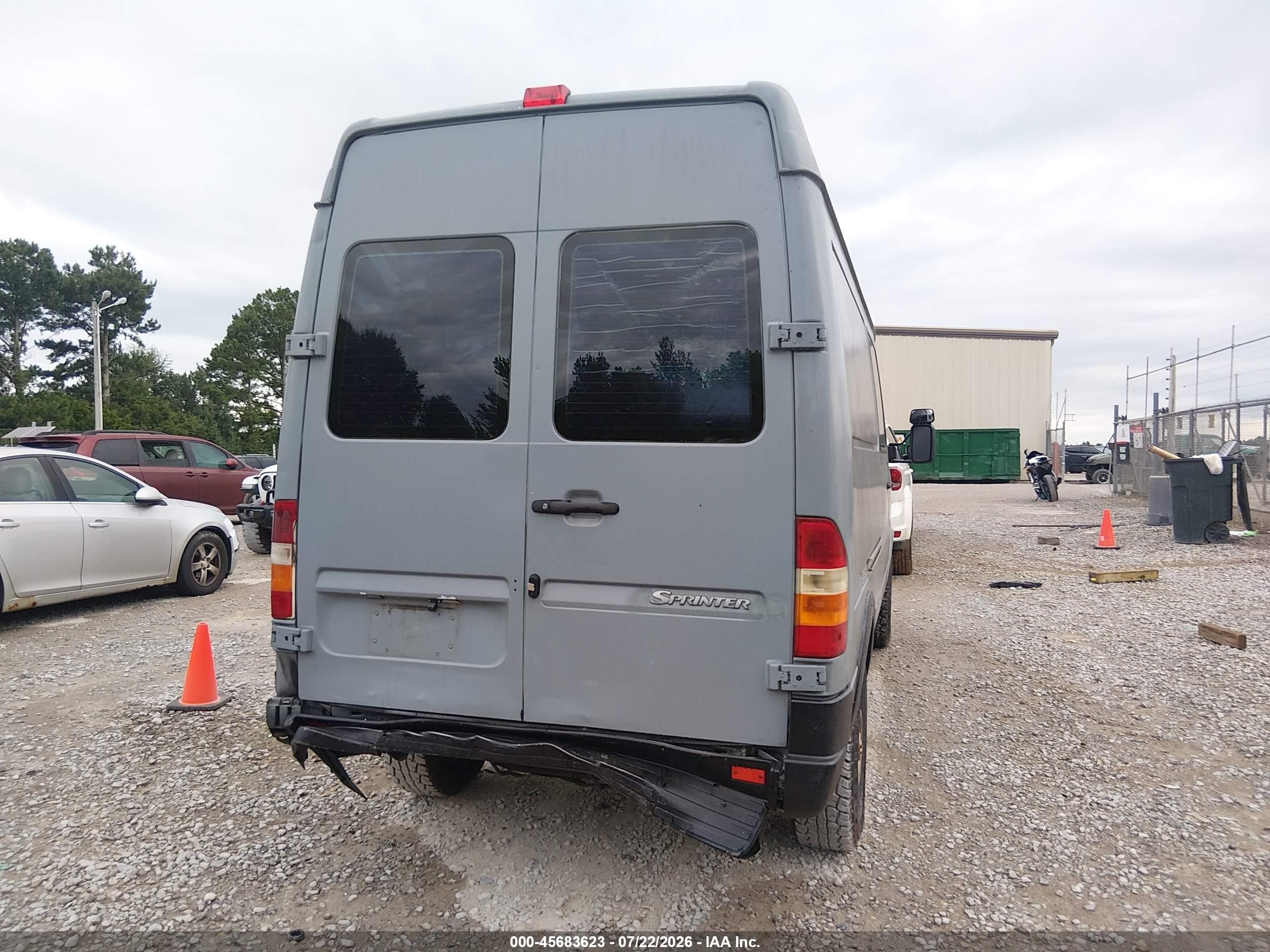 2004 Dodge Sprinter Van 2500 High Roof Gray vin: WD2PD644045685353