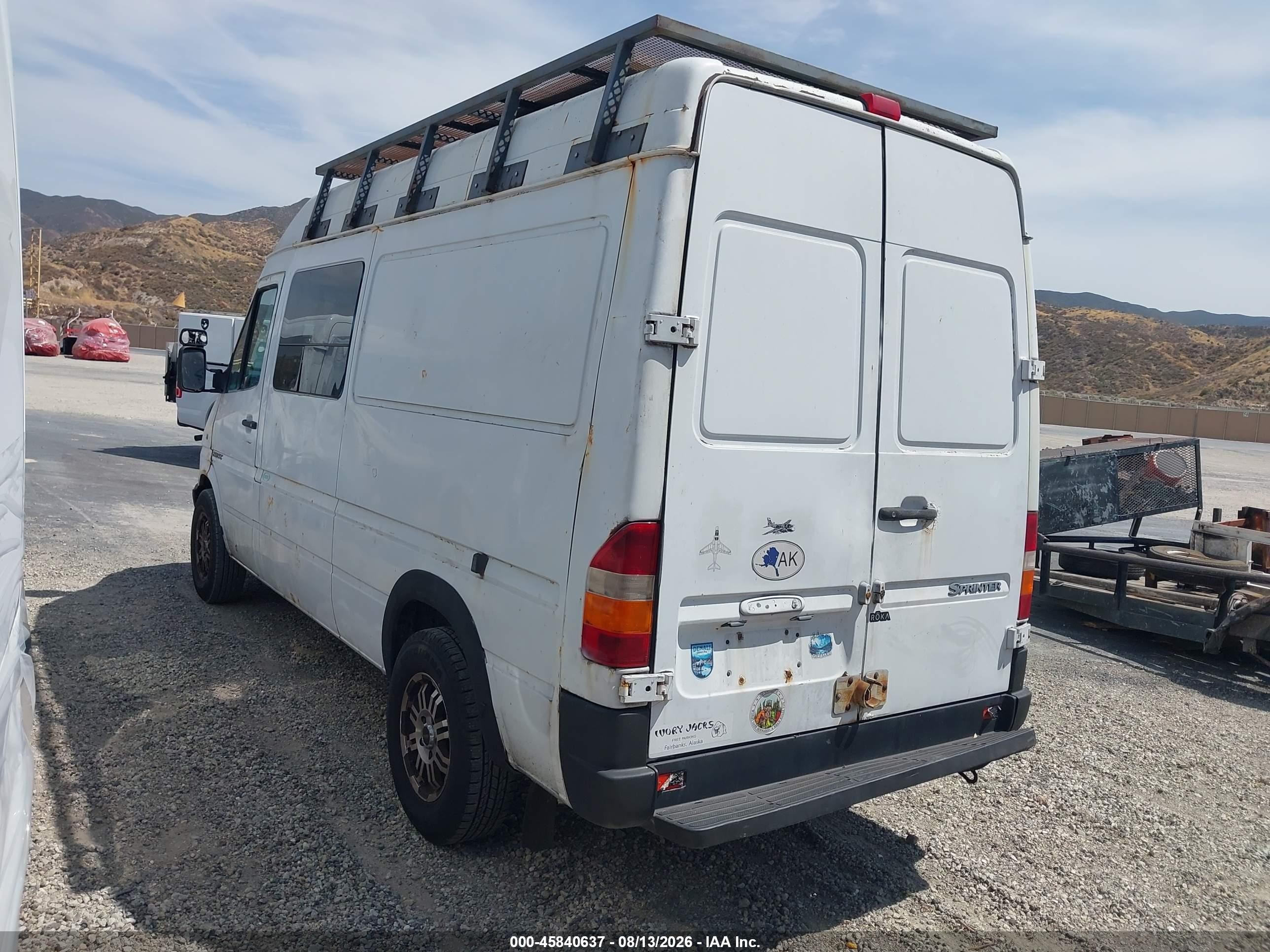2004 Dodge Sprinter Van 2500 White vin: WD2PD644445655112