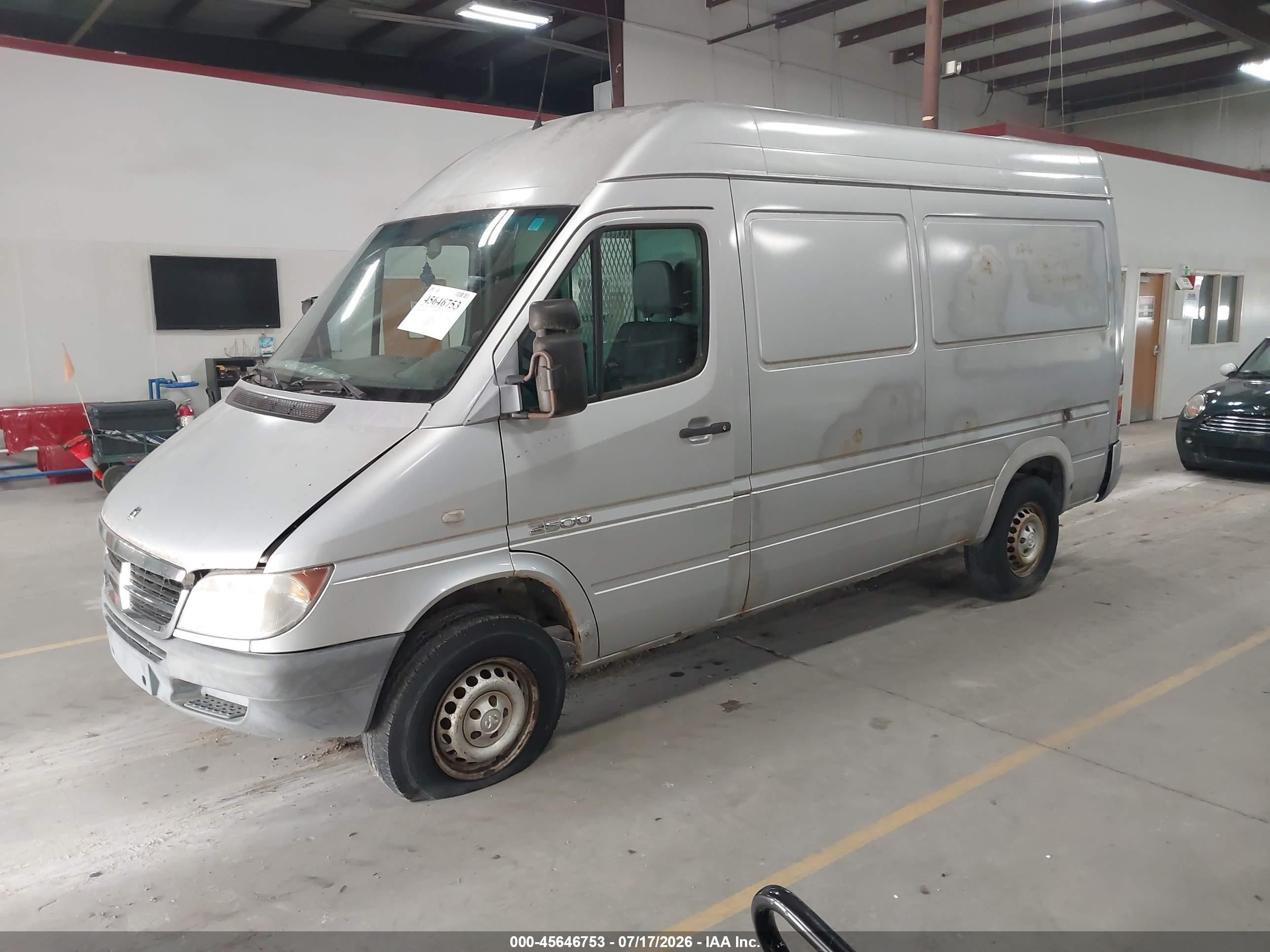 2004 Dodge Sprinter Van 2500 High Roof Silver vin: WD2PD644745676813