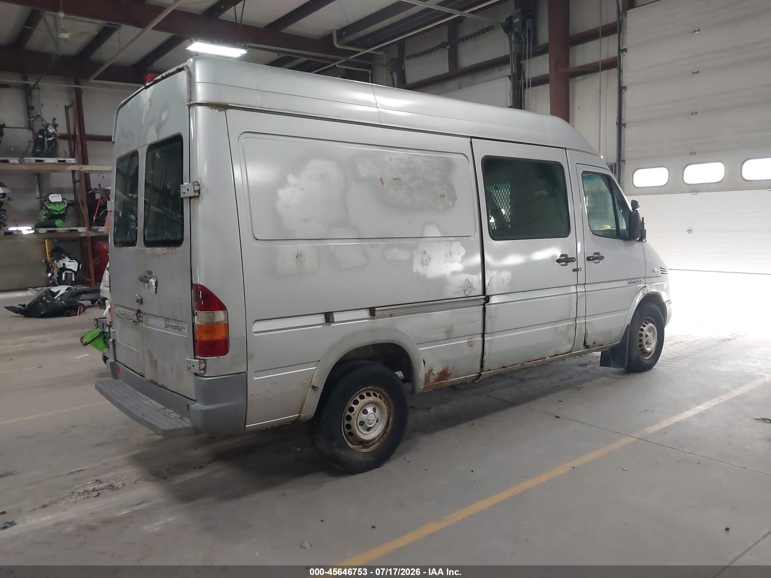 2004 Dodge Sprinter Van 2500 High Roof Silver vin: WD2PD644745676813