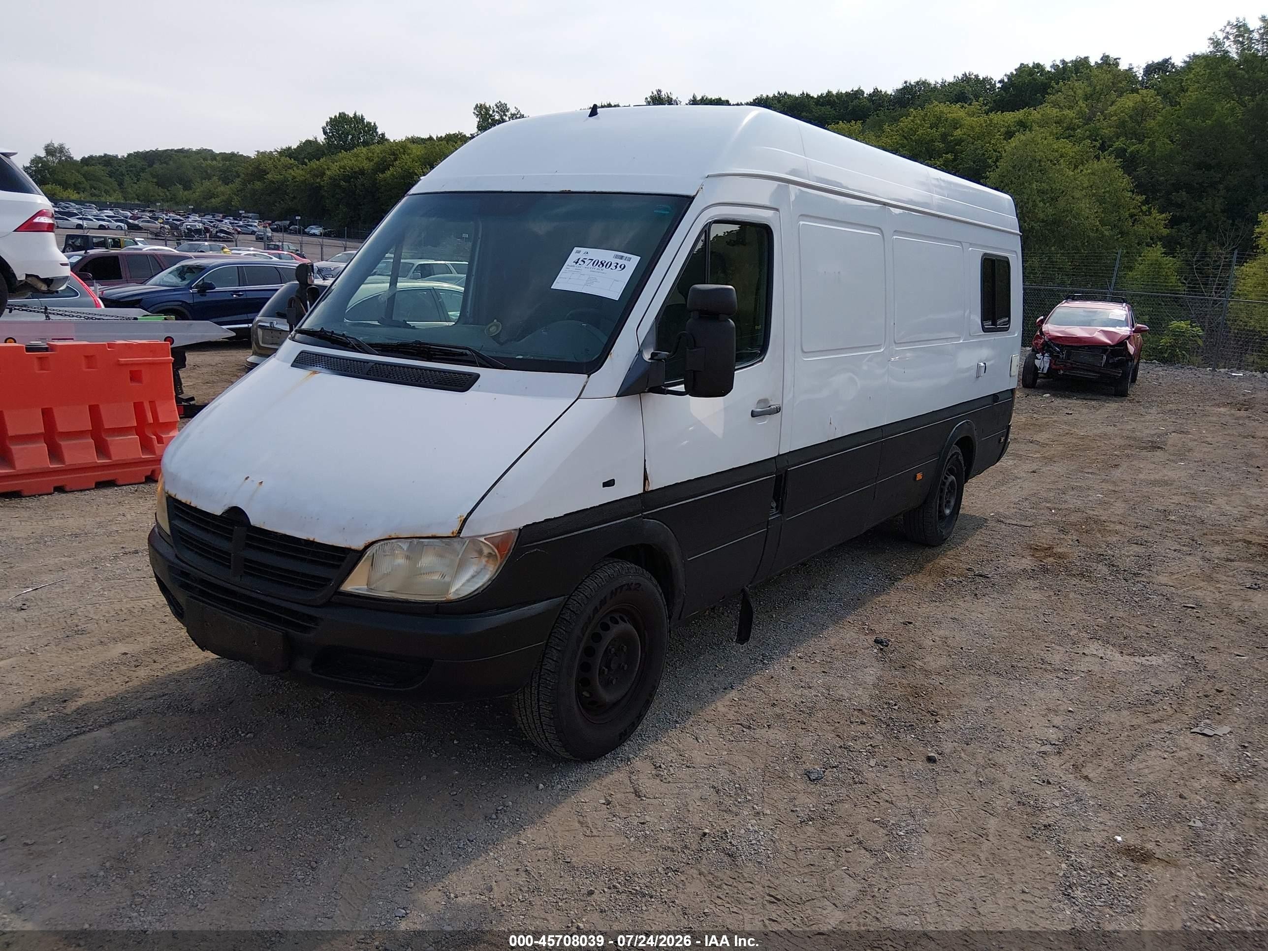2004 Dodge Sprinter Van 2500 High Roof White vin: WD2PD744945685132