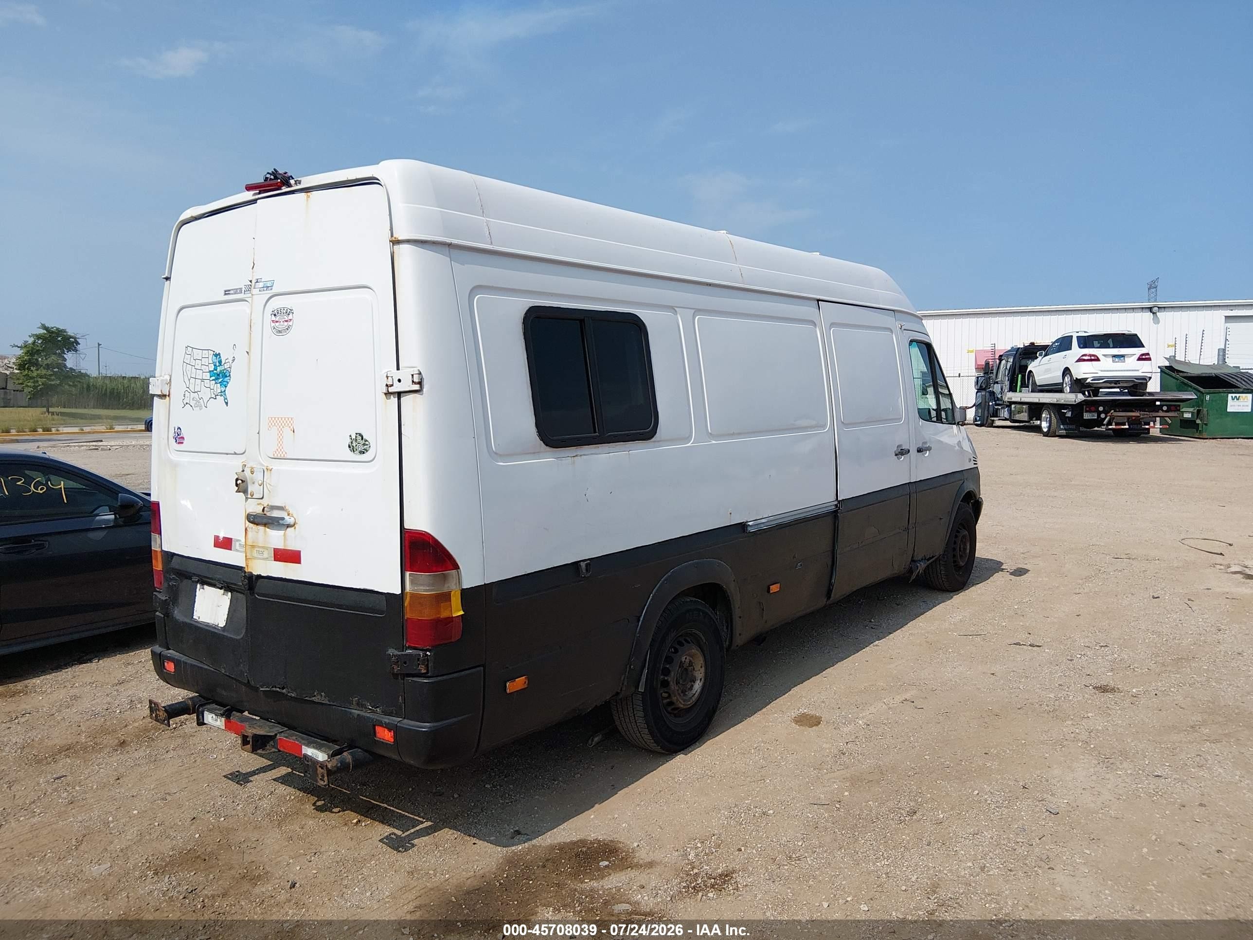 2004 Dodge Sprinter Van 2500 High Roof White vin: WD2PD744945685132