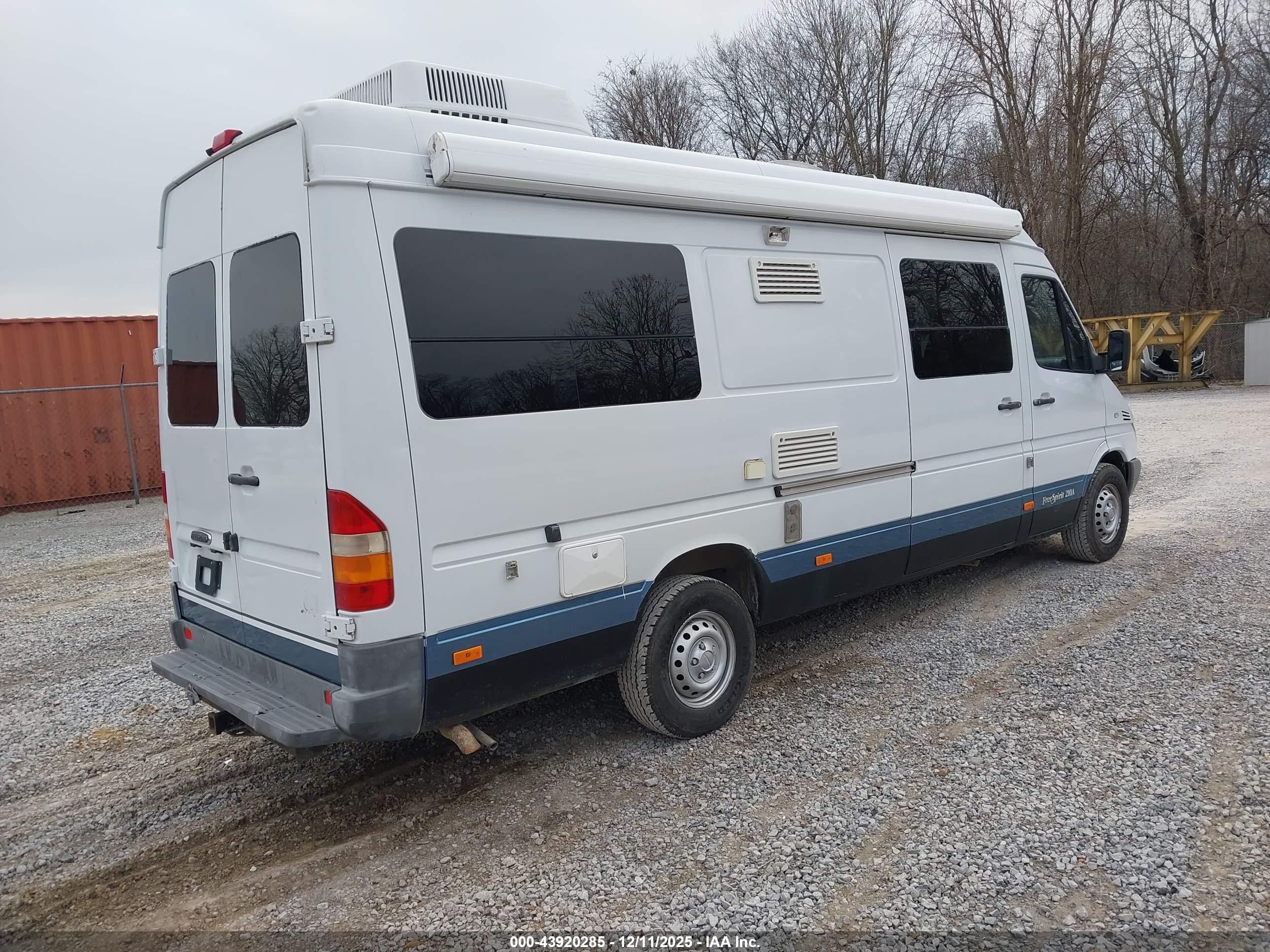 2002 Freightliner Sprinter 2500 White vin: WD2YD341525331513