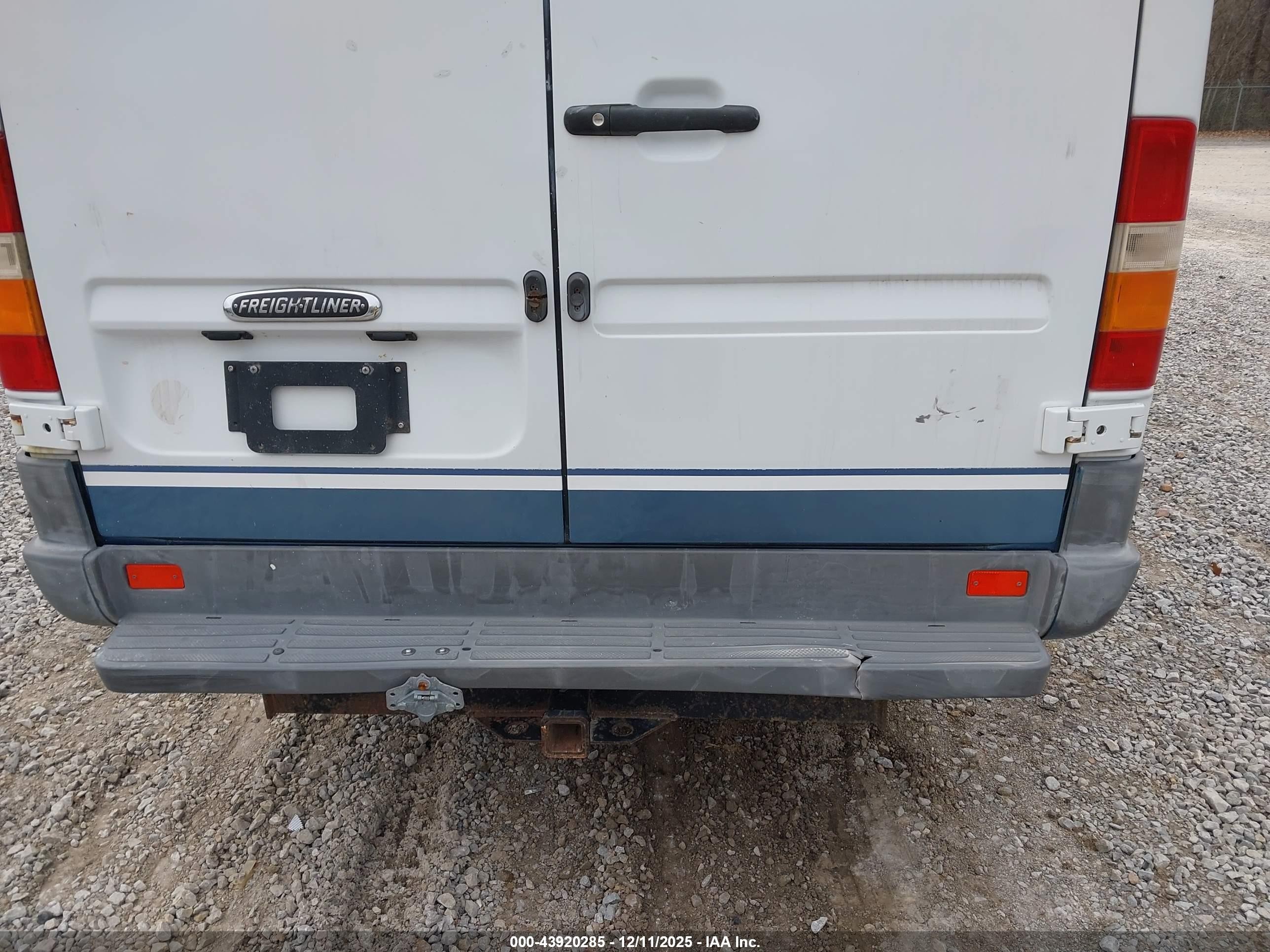 2002 Freightliner Sprinter 2500 White vin: WD2YD341525331513