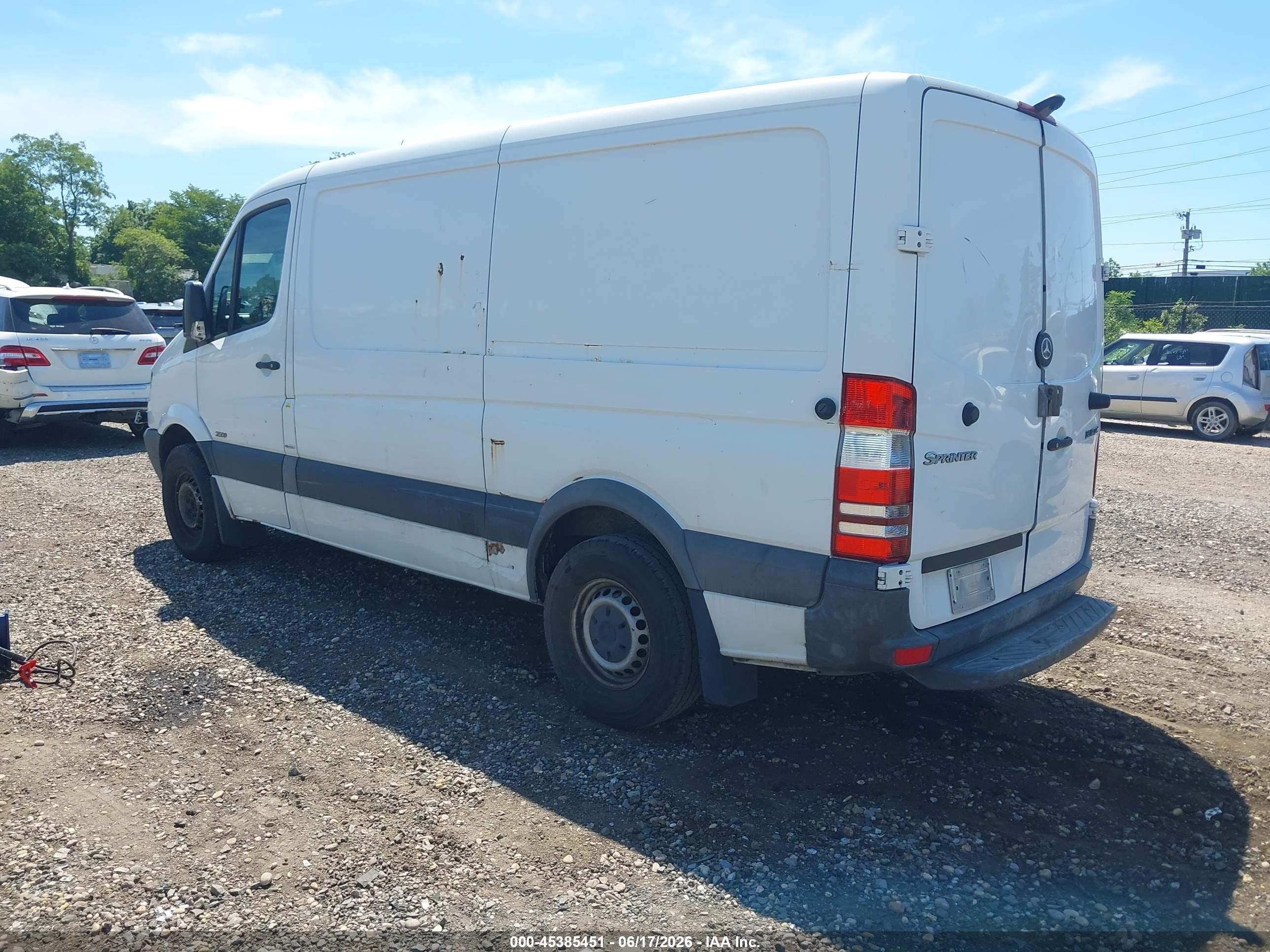2011 Mercedes-benz Sprinter 2500 Normal Roof White vin: WD3PE7CC0B5557490