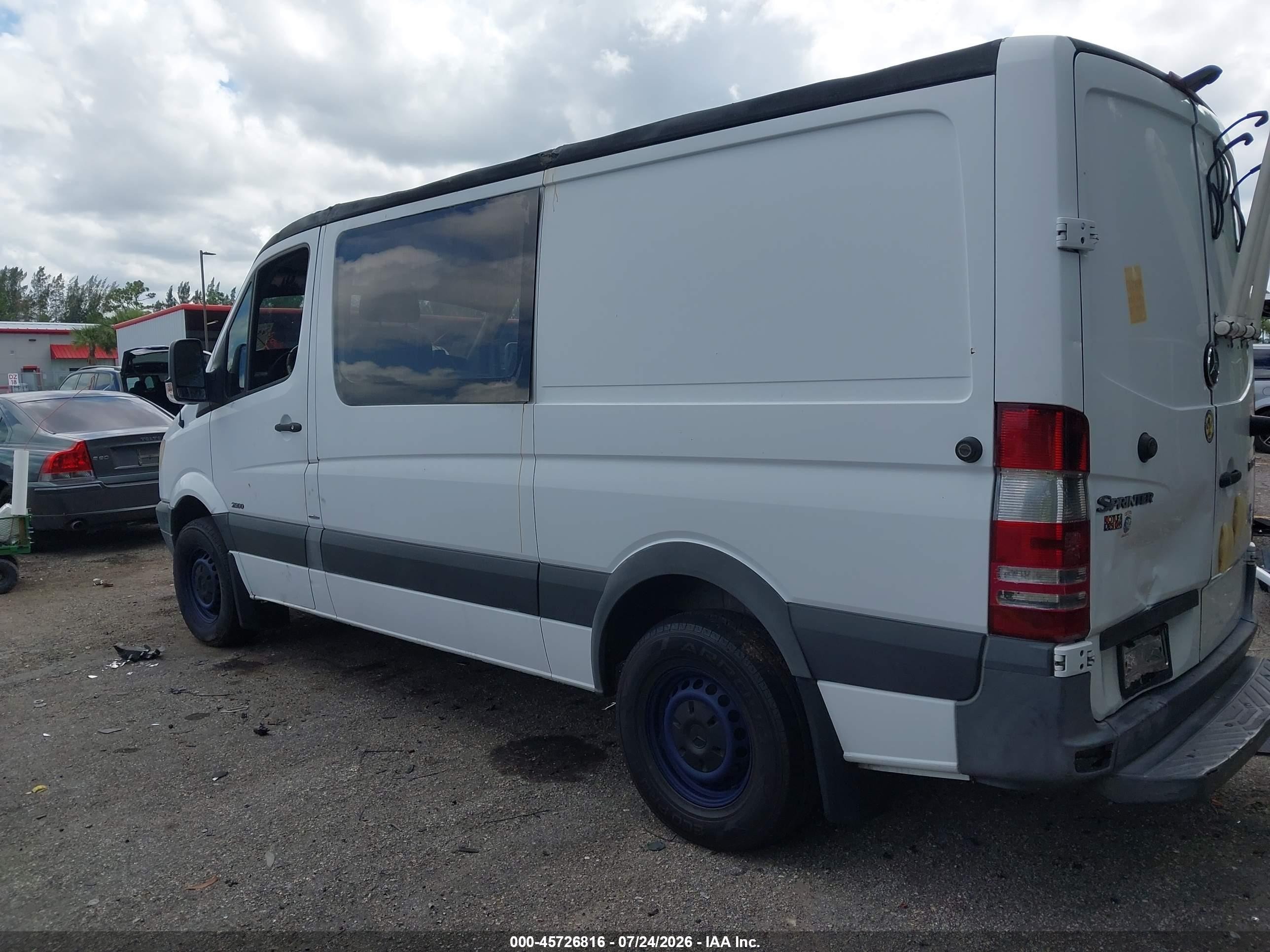 2012 Mercedes-benz Sprinter 2500 Normal Roof White vin: WD3PE7CC0C5653153