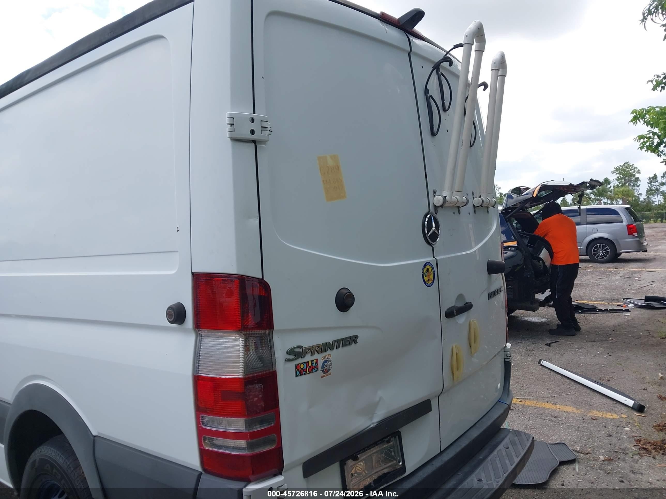 2012 Mercedes-benz Sprinter 2500 Normal Roof White vin: WD3PE7CC0C5653153