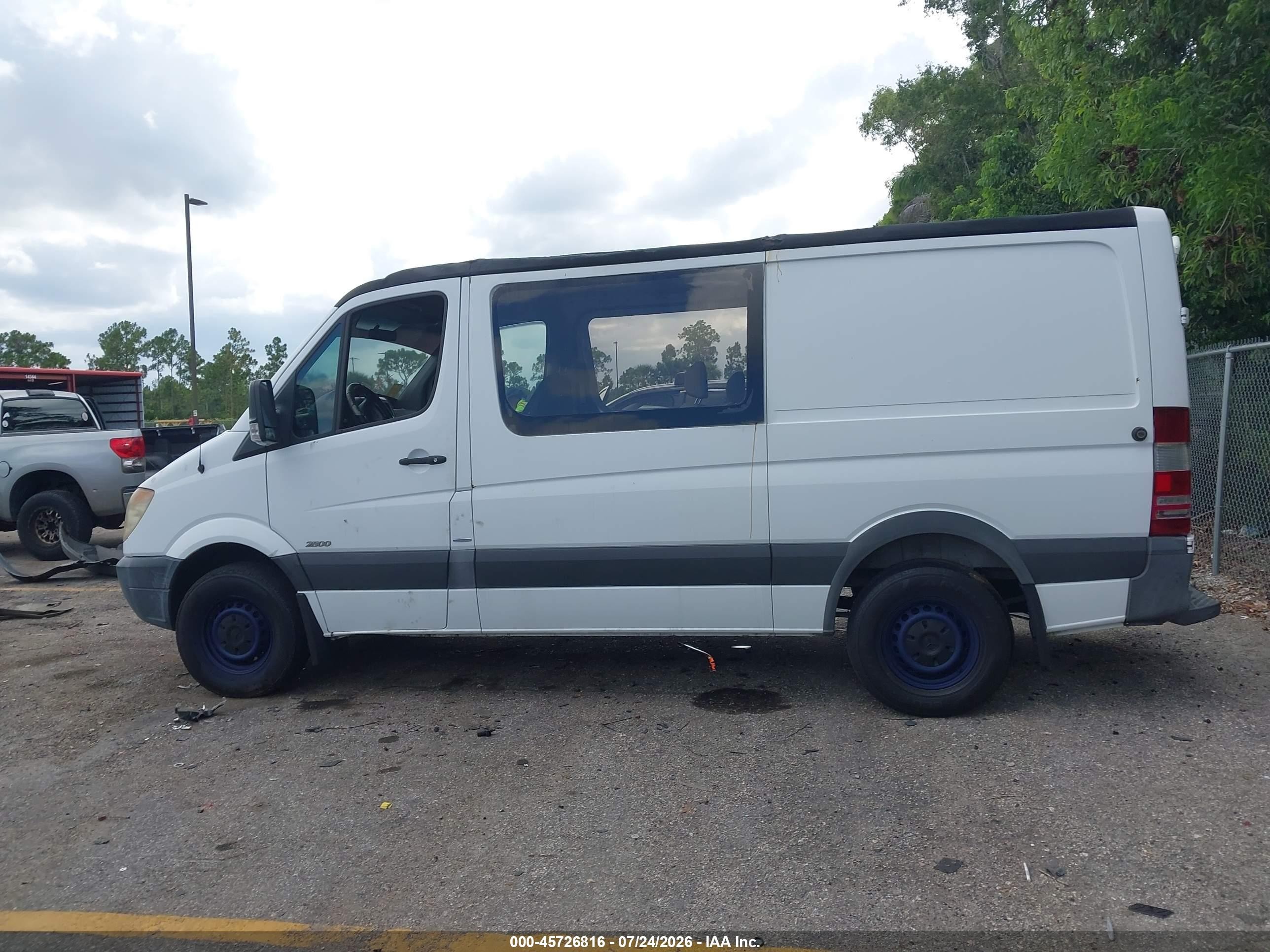 2012 Mercedes-benz Sprinter 2500 Normal Roof White vin: WD3PE7CC0C5653153