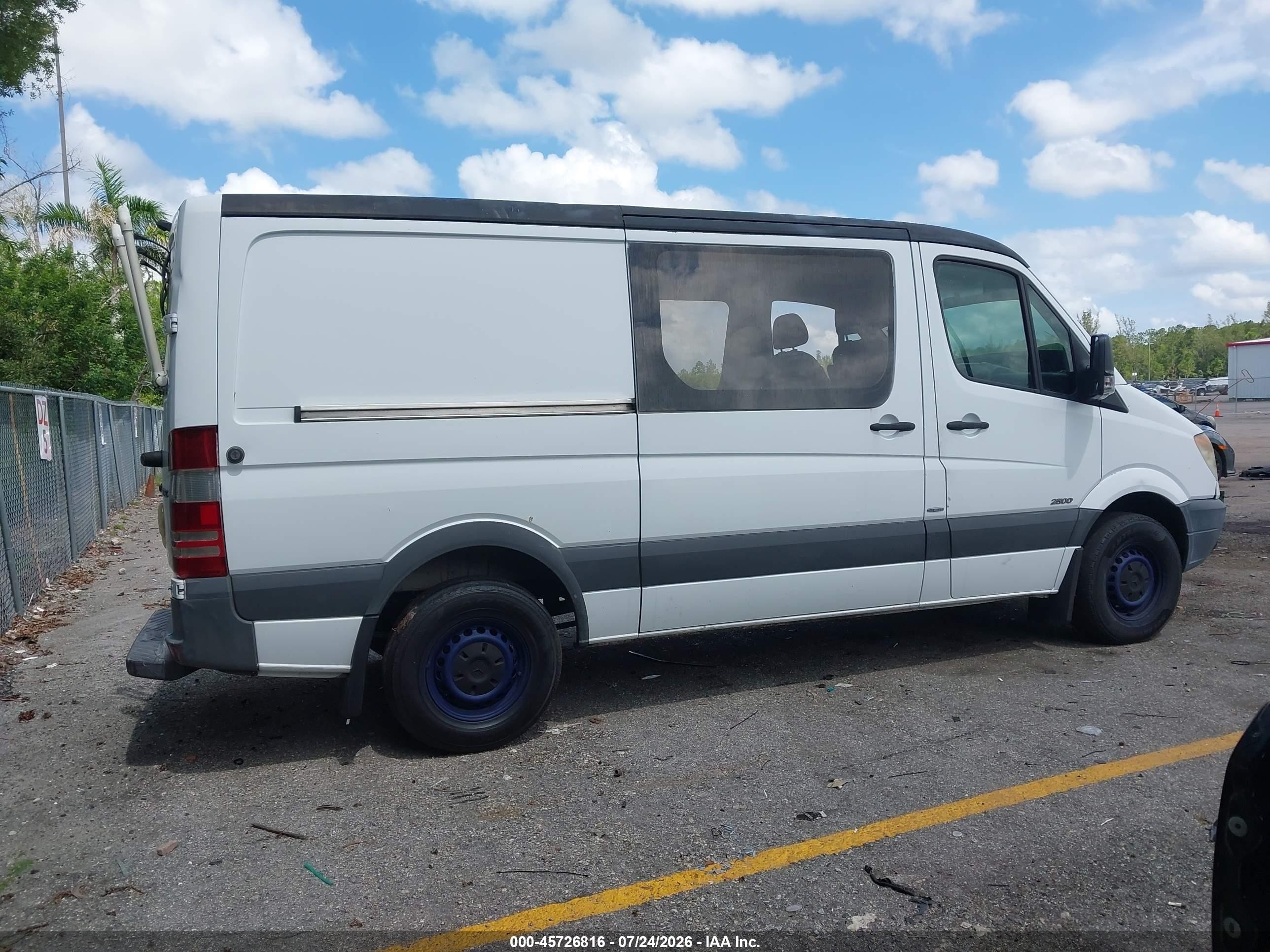 2012 Mercedes-benz Sprinter 2500 Normal Roof White vin: WD3PE7CC0C5653153