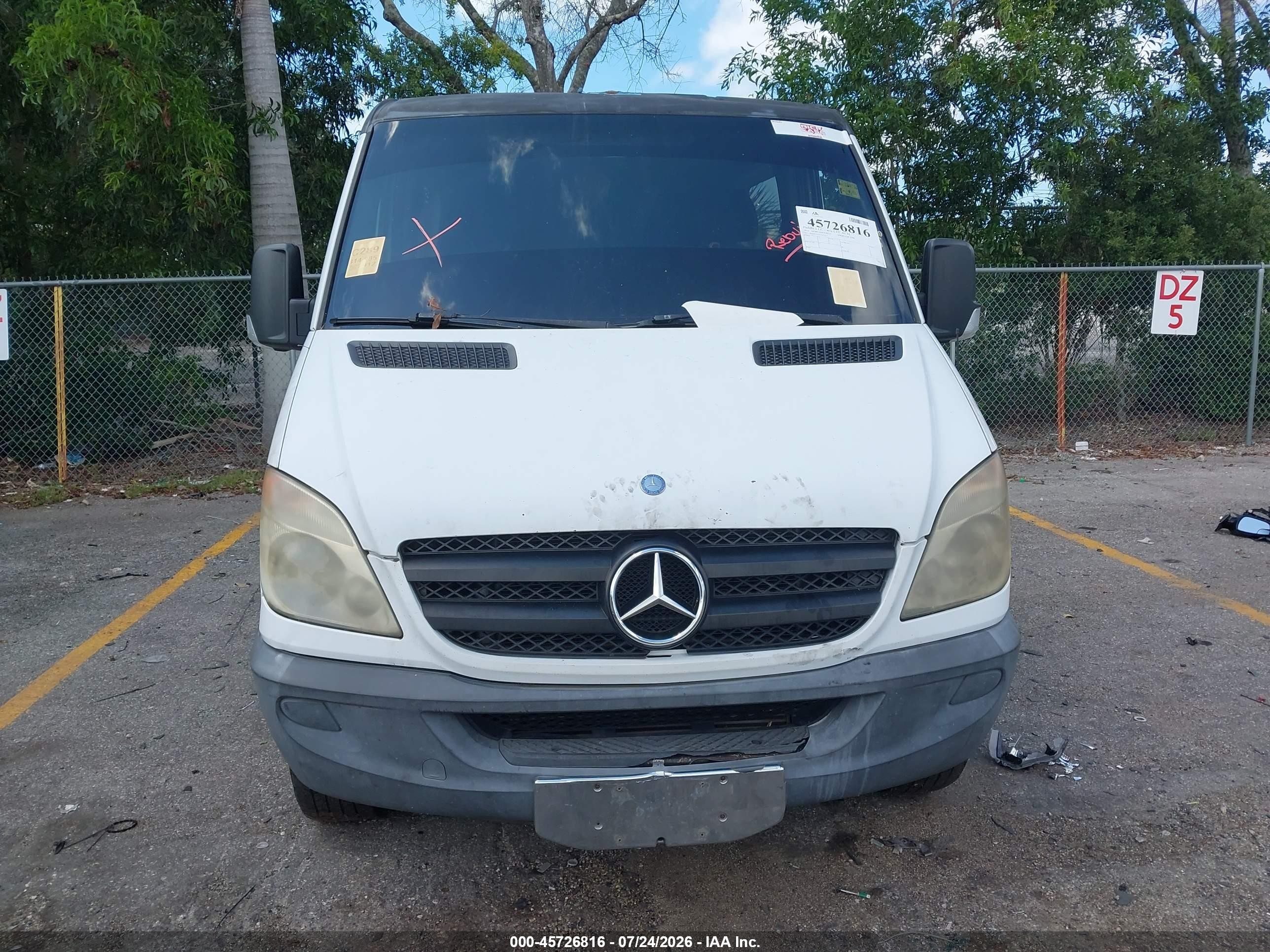 2012 Mercedes-benz Sprinter 2500 Normal Roof White vin: WD3PE7CC0C5653153