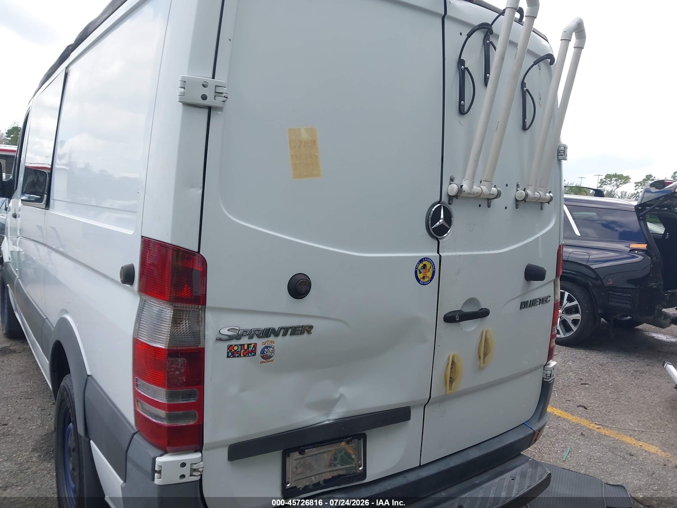 2012 Mercedes-benz Sprinter 2500 Normal Roof White vin: WD3PE7CC0C5653153