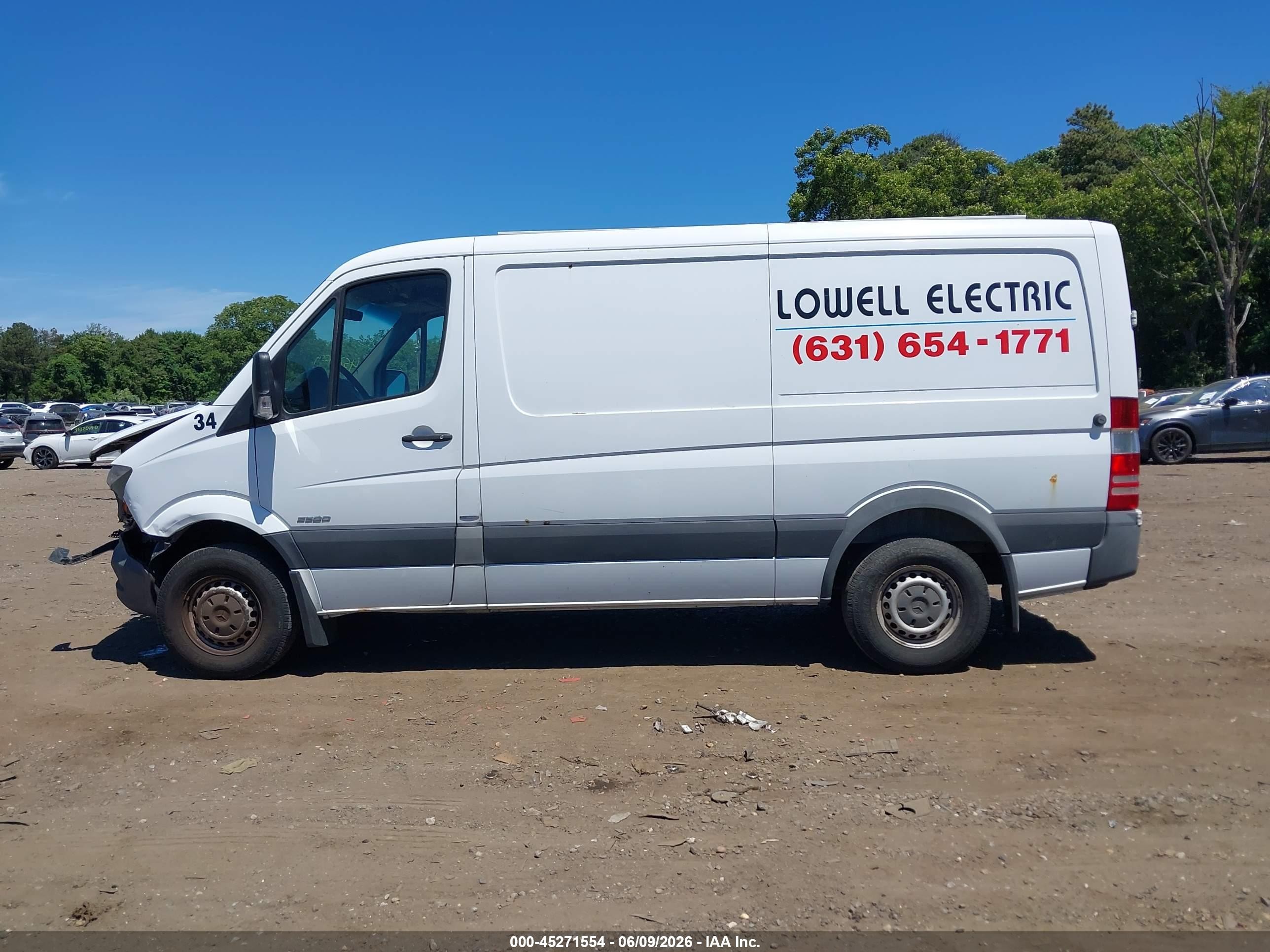 2014 Mercedes-benz Sprinter 2500 Normal Roof White vin: WD3PE7CC0E5826074