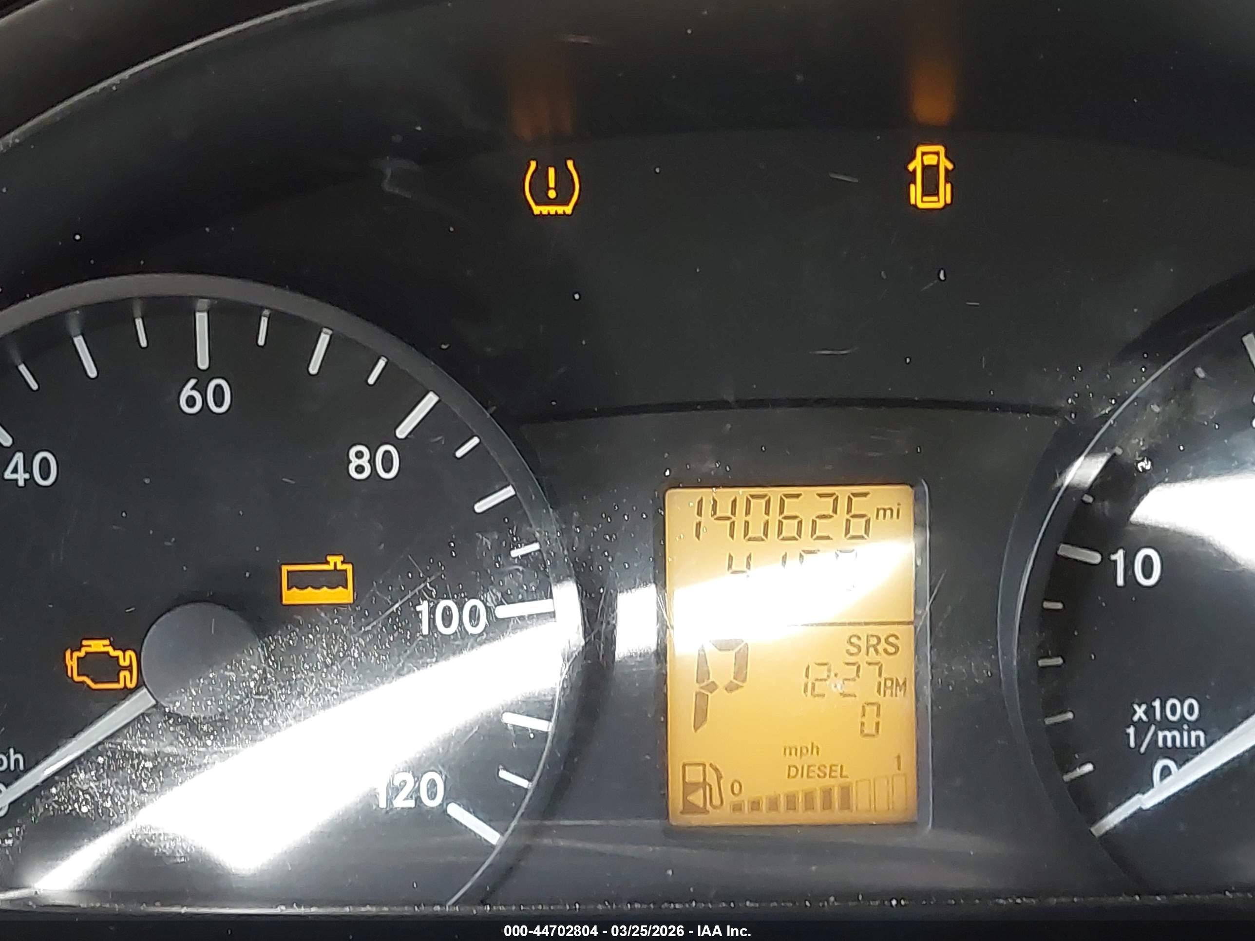 2010 Mercedes-benz Sprinter Van 2500   Black vin: WD3PE7CC1A5462497