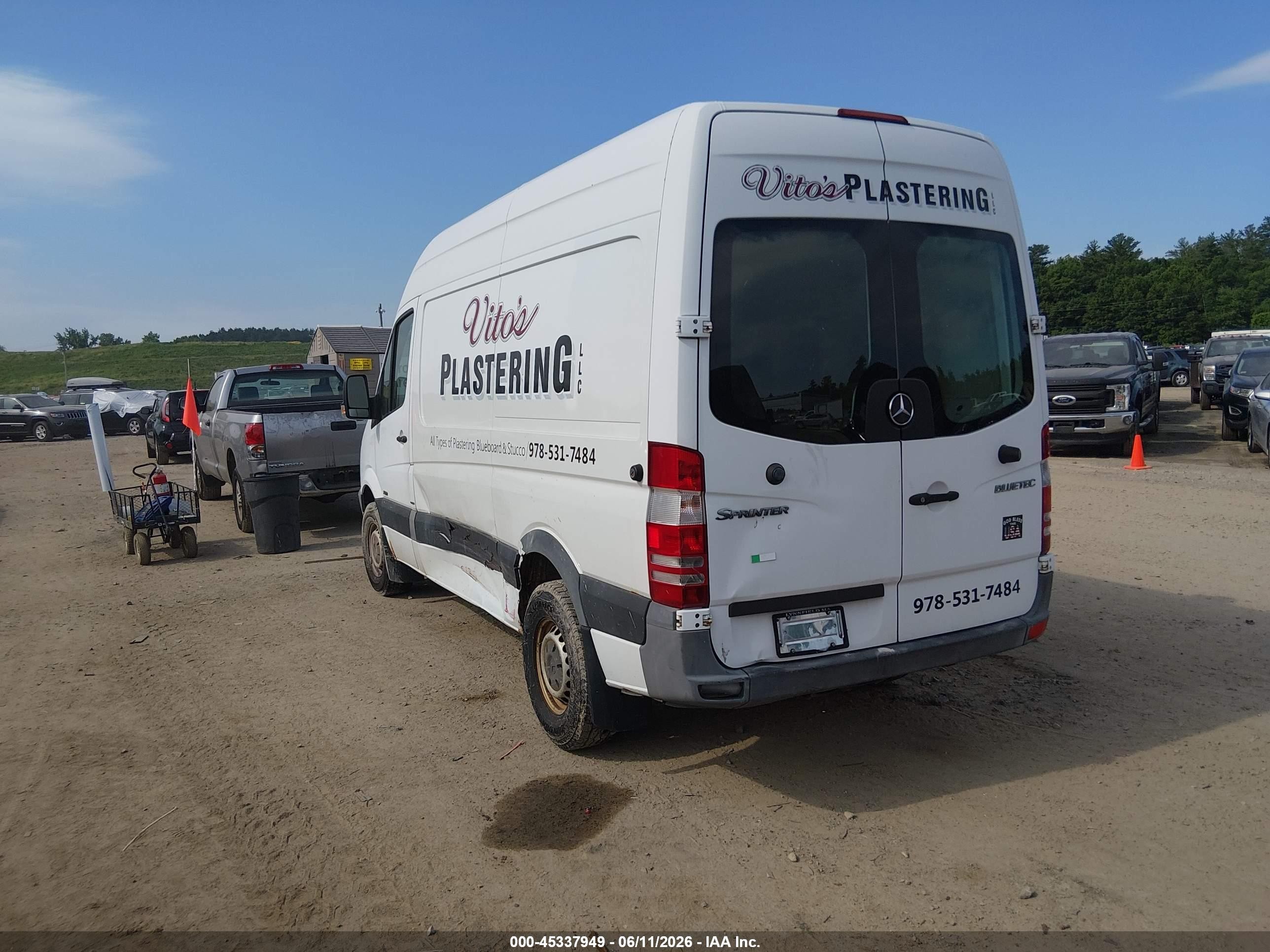 2012 Mercedes-benz Sprinter 2500 Normal Roof White vin: WD3PE7CC1C5615009